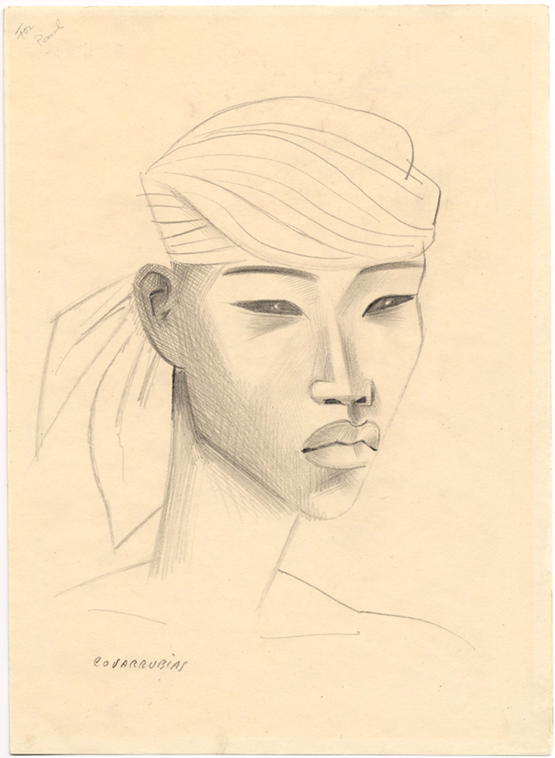 Portrait of a Balinese by Miguel Covarrubias