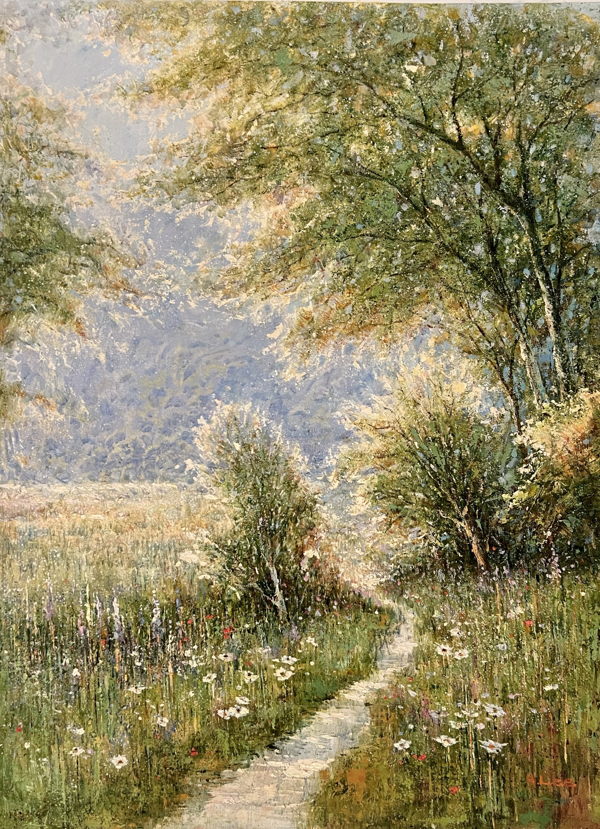 TRAIL ON THE VALLEY FLOOR by H LEE