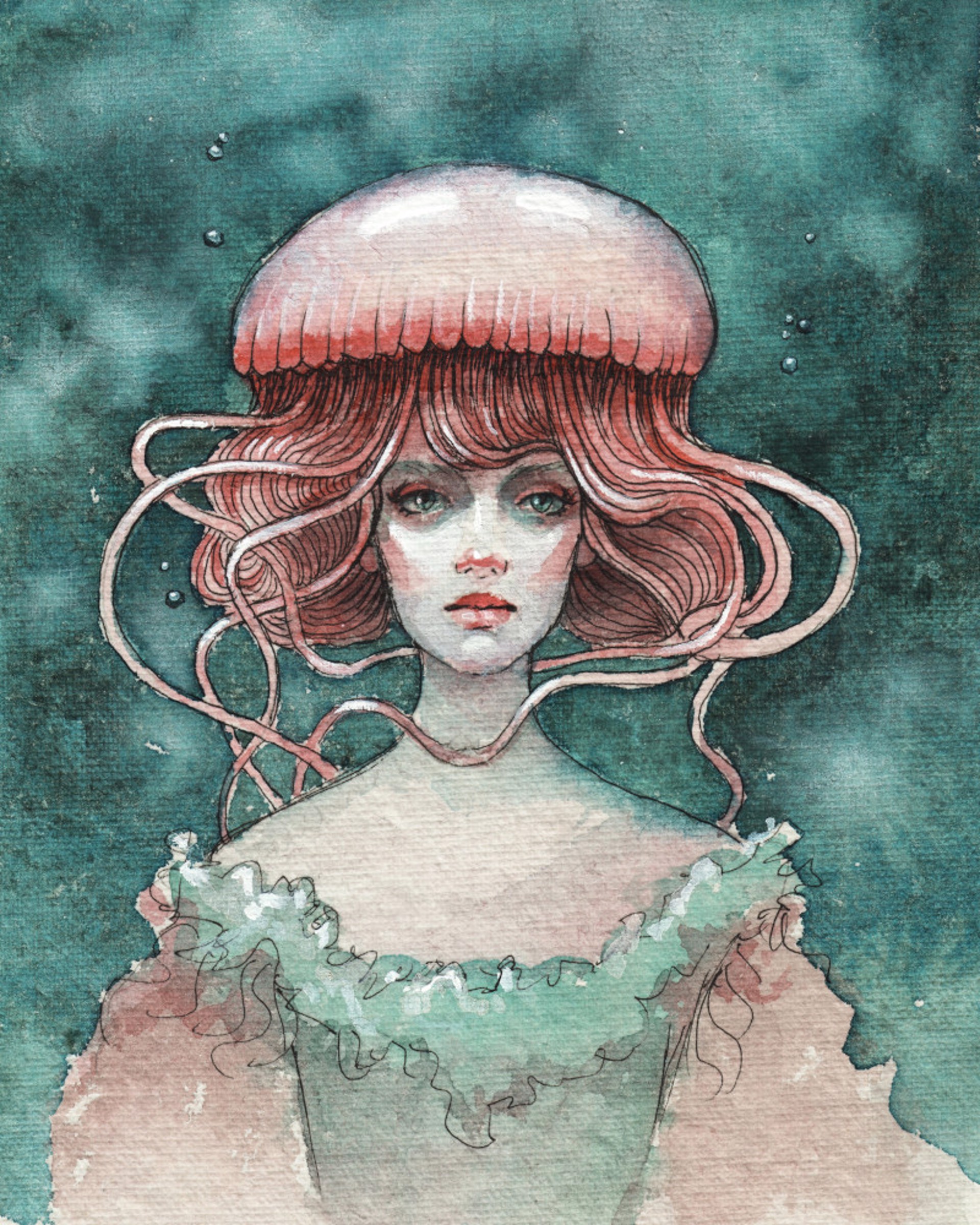 Ocean Deep Jellyfish by Liese Chavez