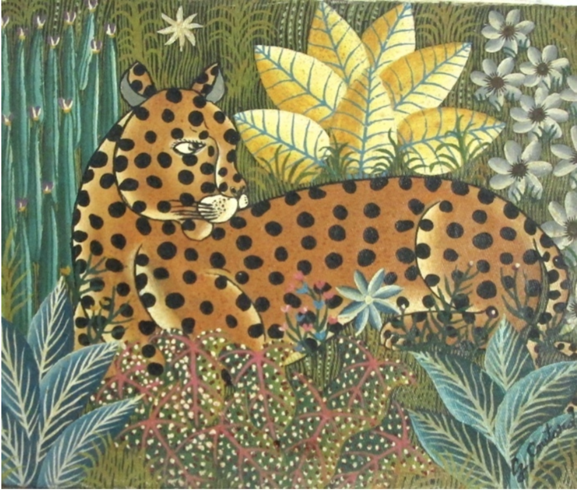 The Leopard #J1-HA by Gabriel Coutard (Haitian, b. 1965)