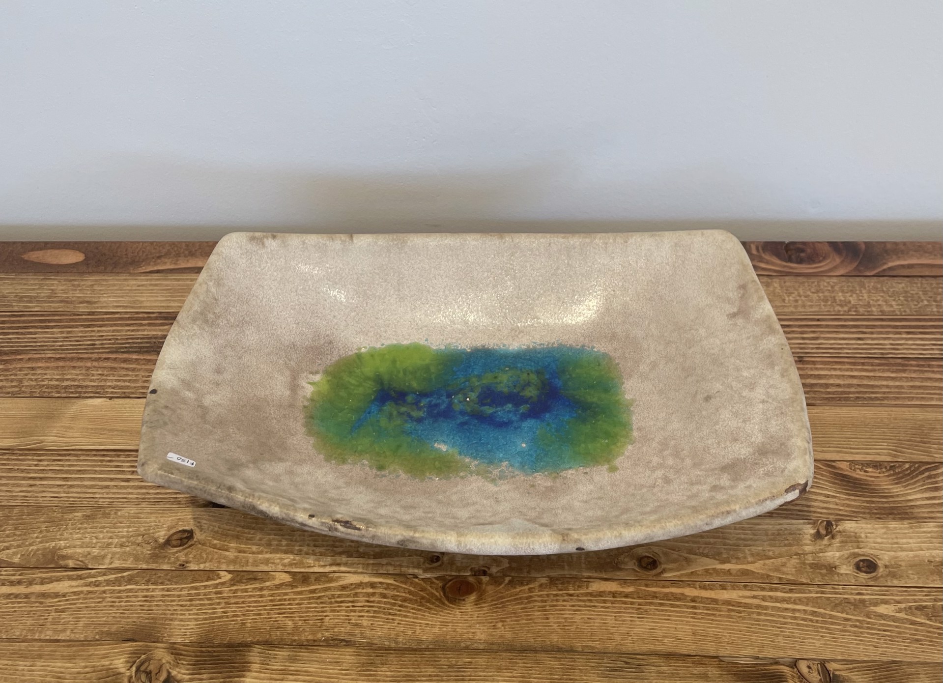 Rectangle Platter Medium Gumbo with Glass by Satterfield Pottery