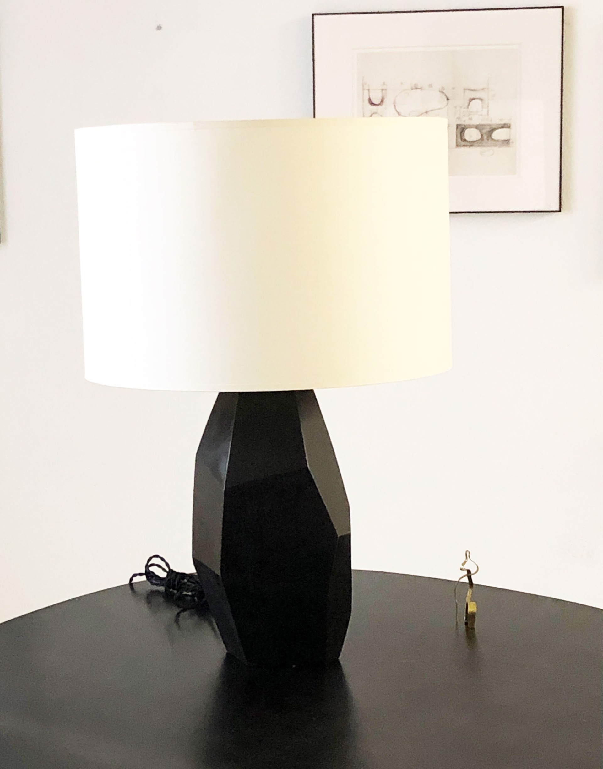 "Nazca" Large table lamp in Bronze by Jacques Jarrige