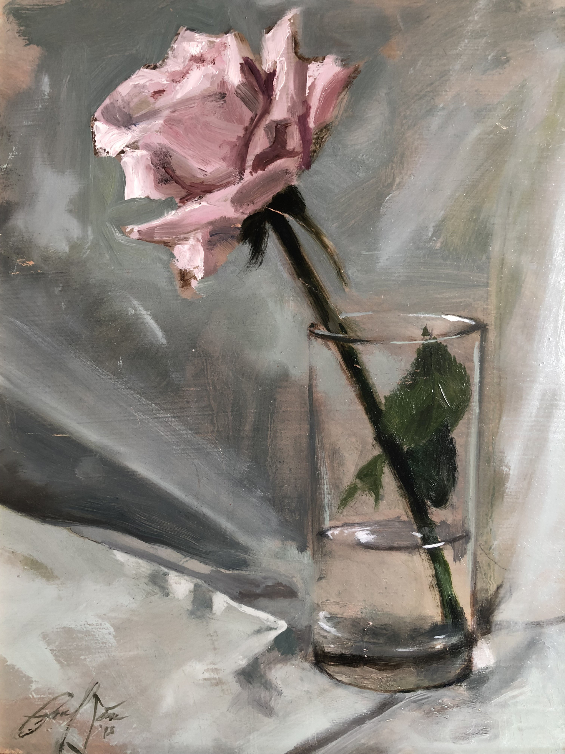 Rose in Glass by Paul Ferrari