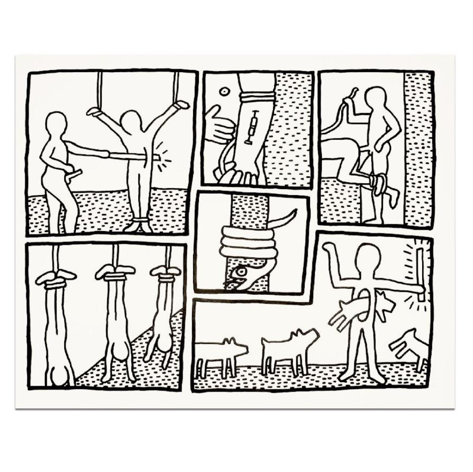 Blueprint Drawing #5 by Keith Haring