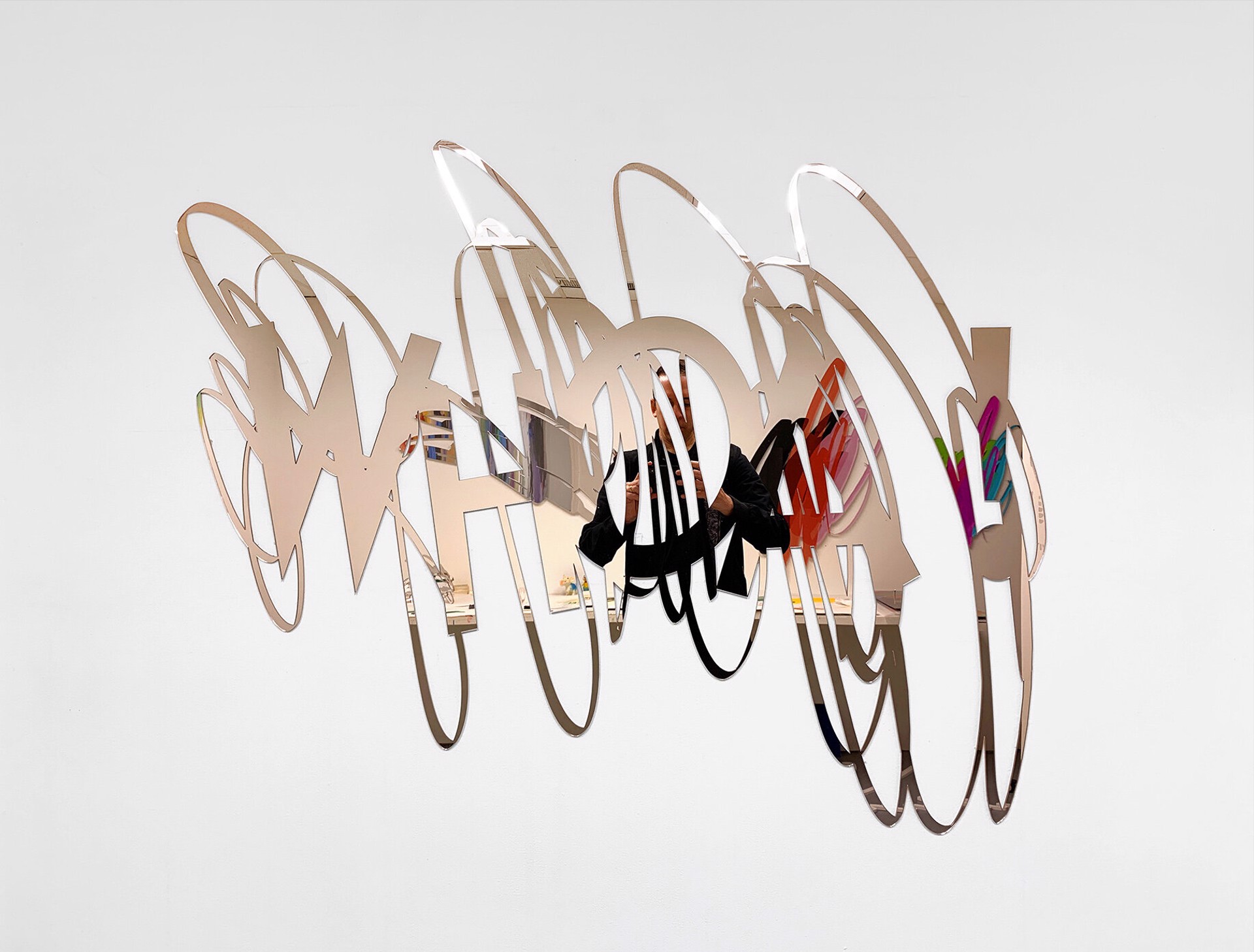WHOA! Scribble Wall Sculpture, Rose Gold by Ryan Coleman