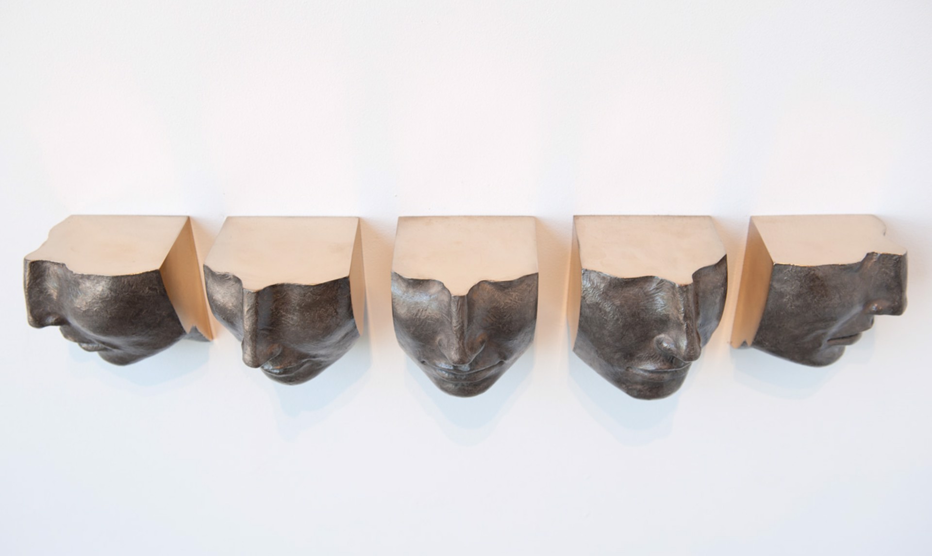 SET OF FIVE FACE FRAGMENTS 6/12 by Susan Stamm Evans
