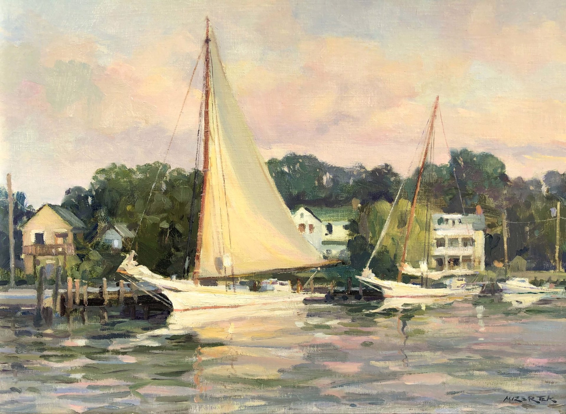 Departing the Harbor by Leonard Mizerek