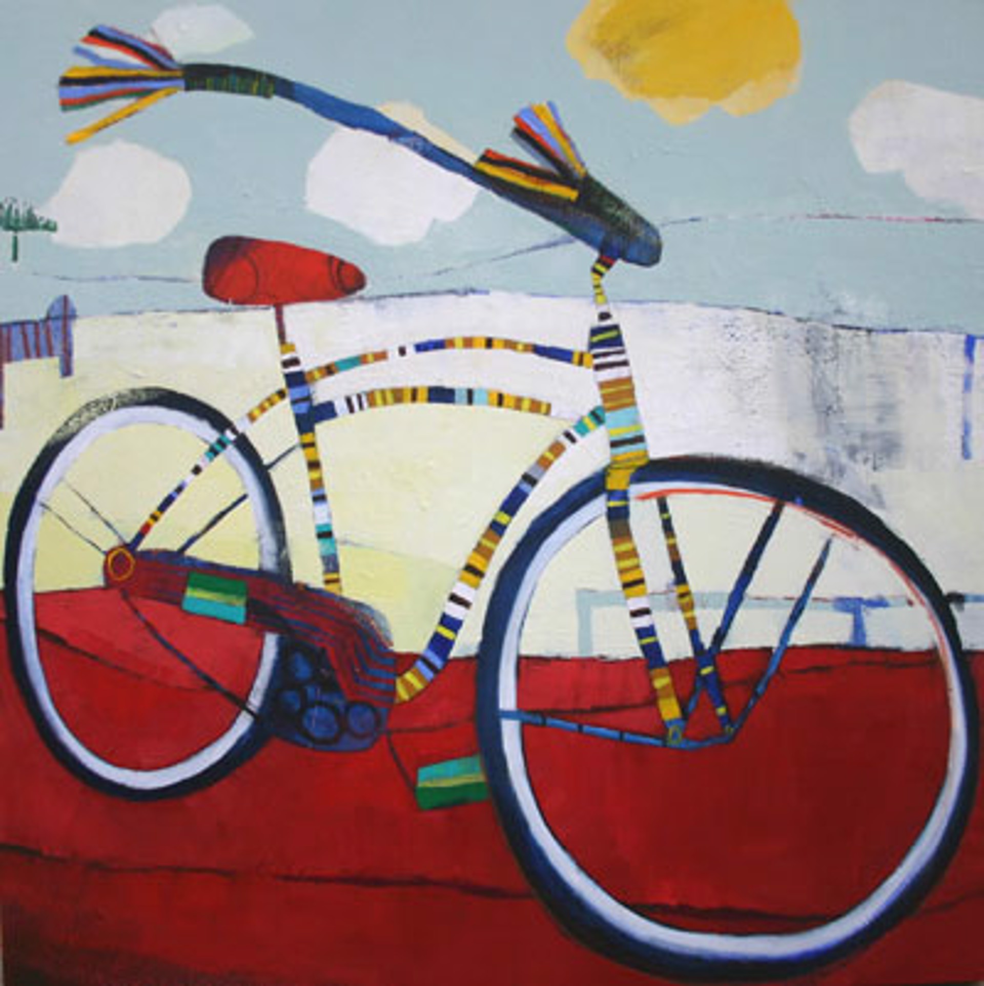 Blue and Yellow Roadmaster #2 by Wendeline Simpson Matson