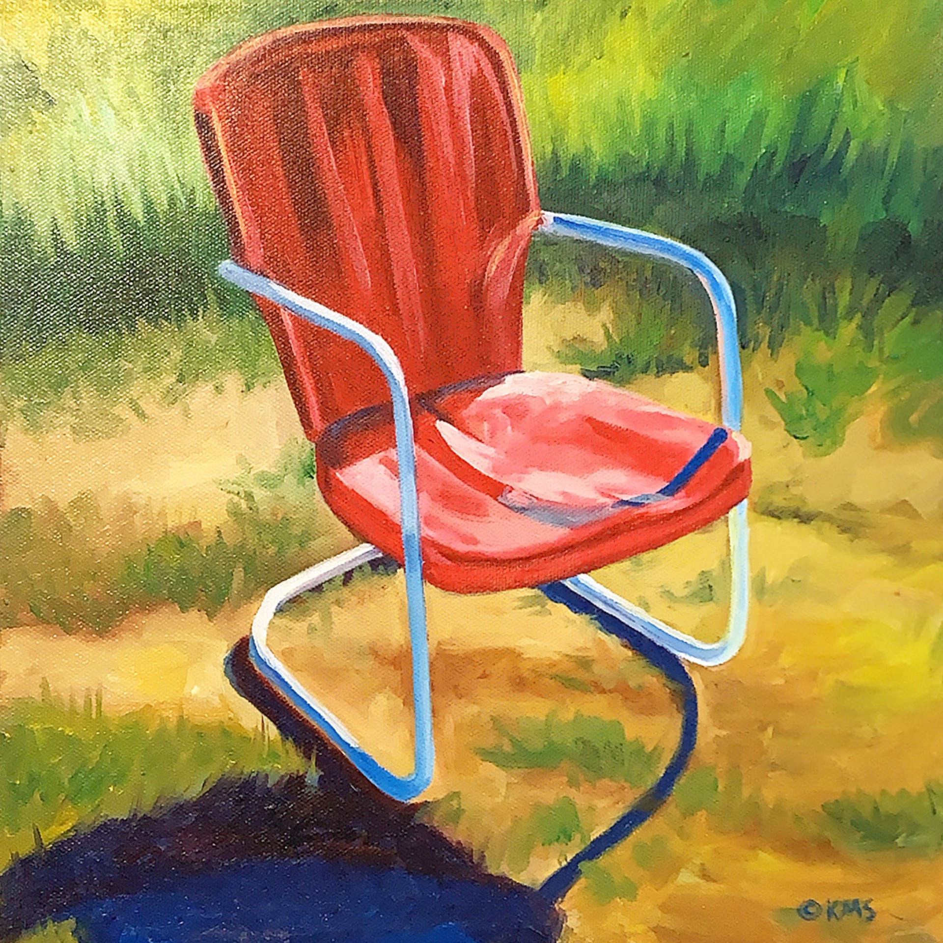 Red & White Chair by Katrina Swanson