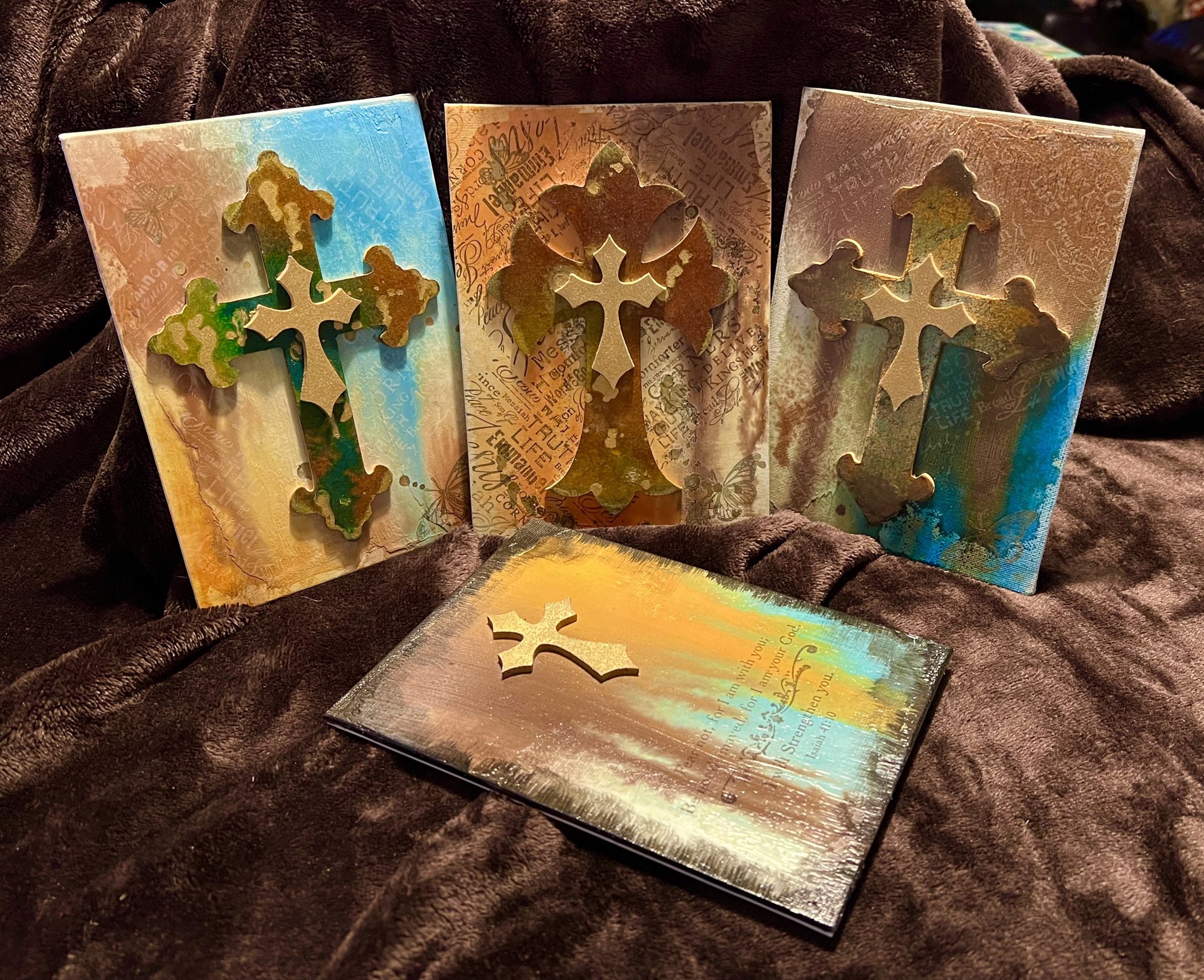 Canvas Panel with Cross by Alisa Butler