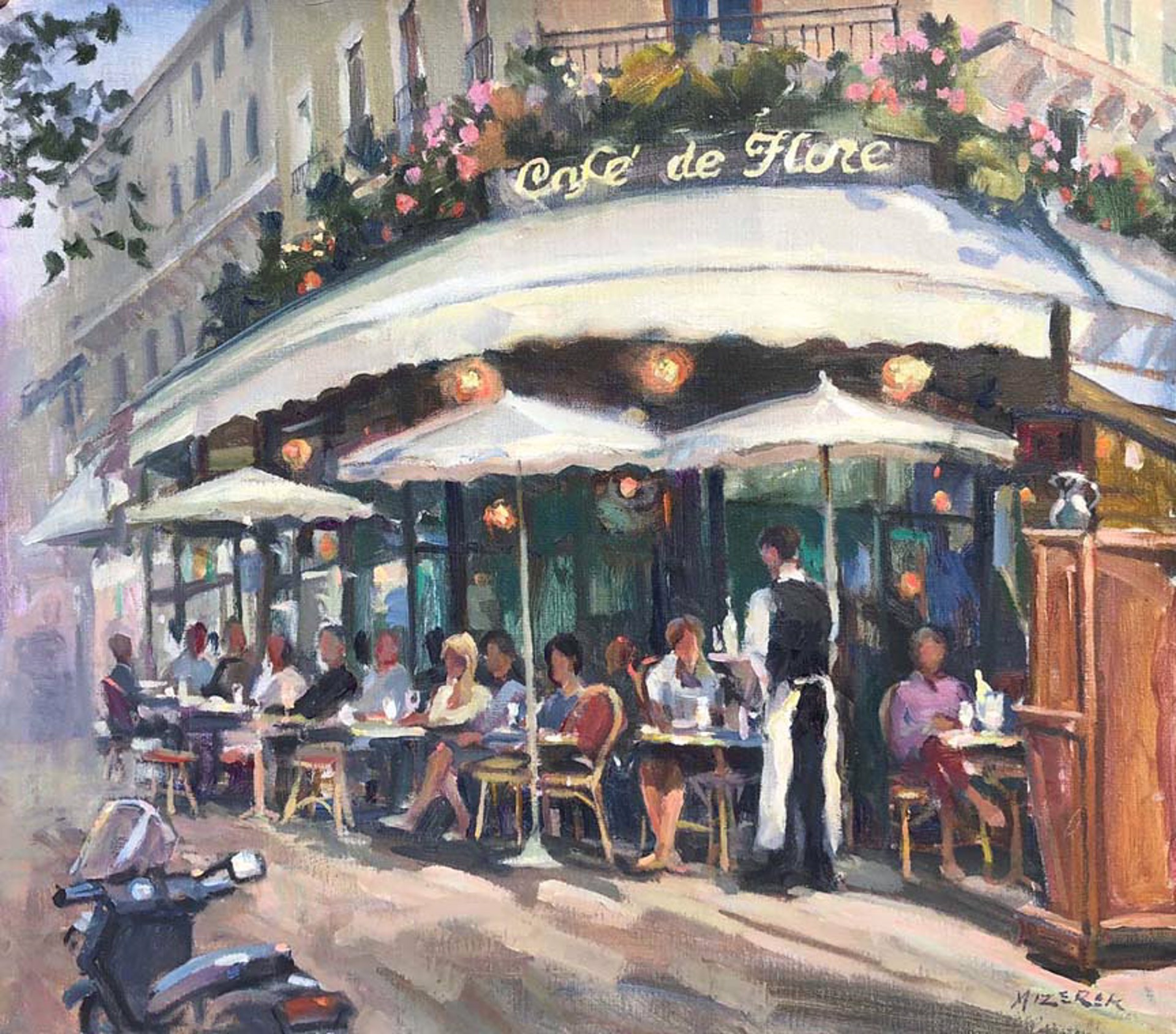 "Cafe de Flore Afternoon" by Leonard Mizerek