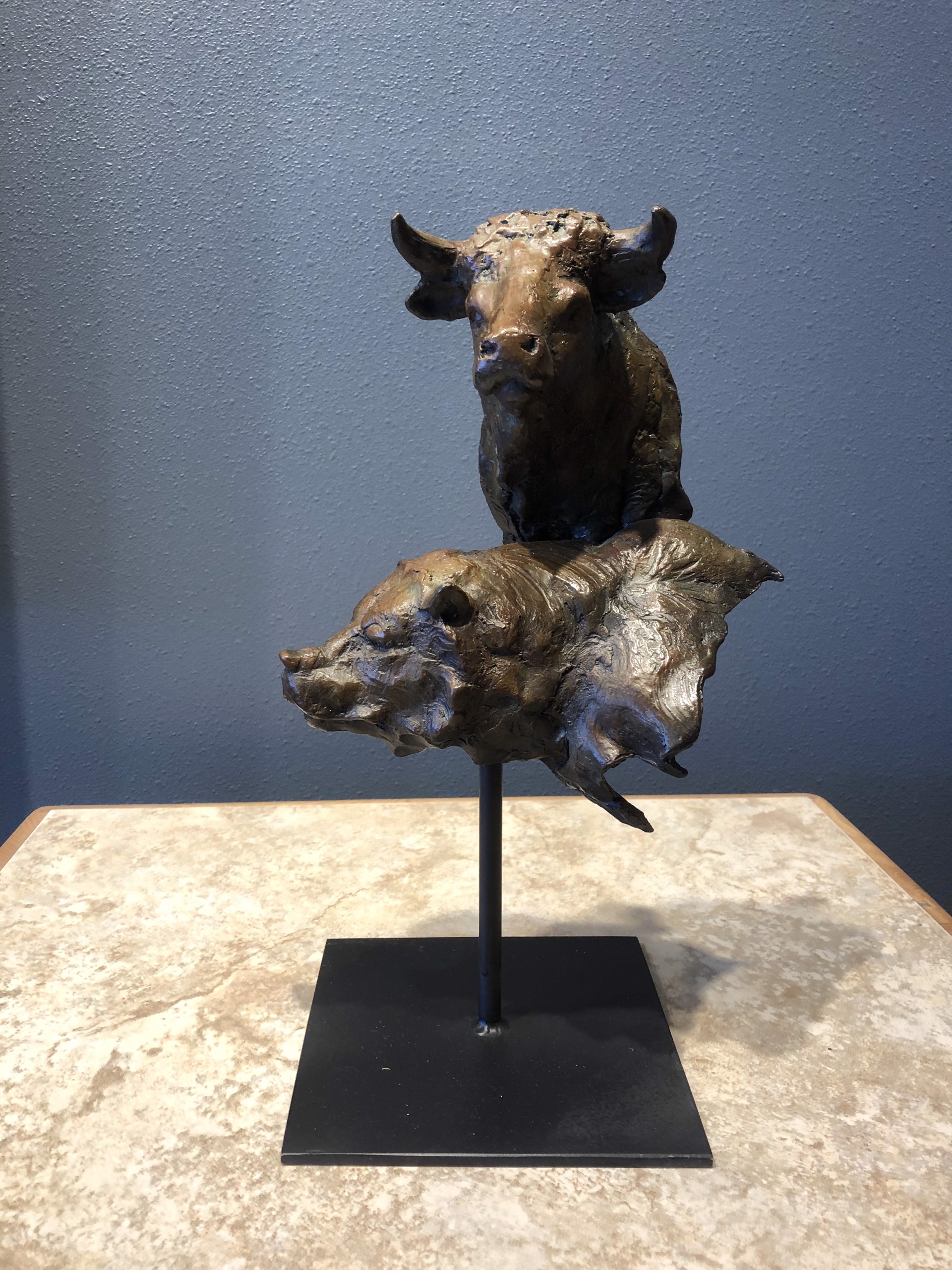Bull Bear Fragment by Sandy Scott