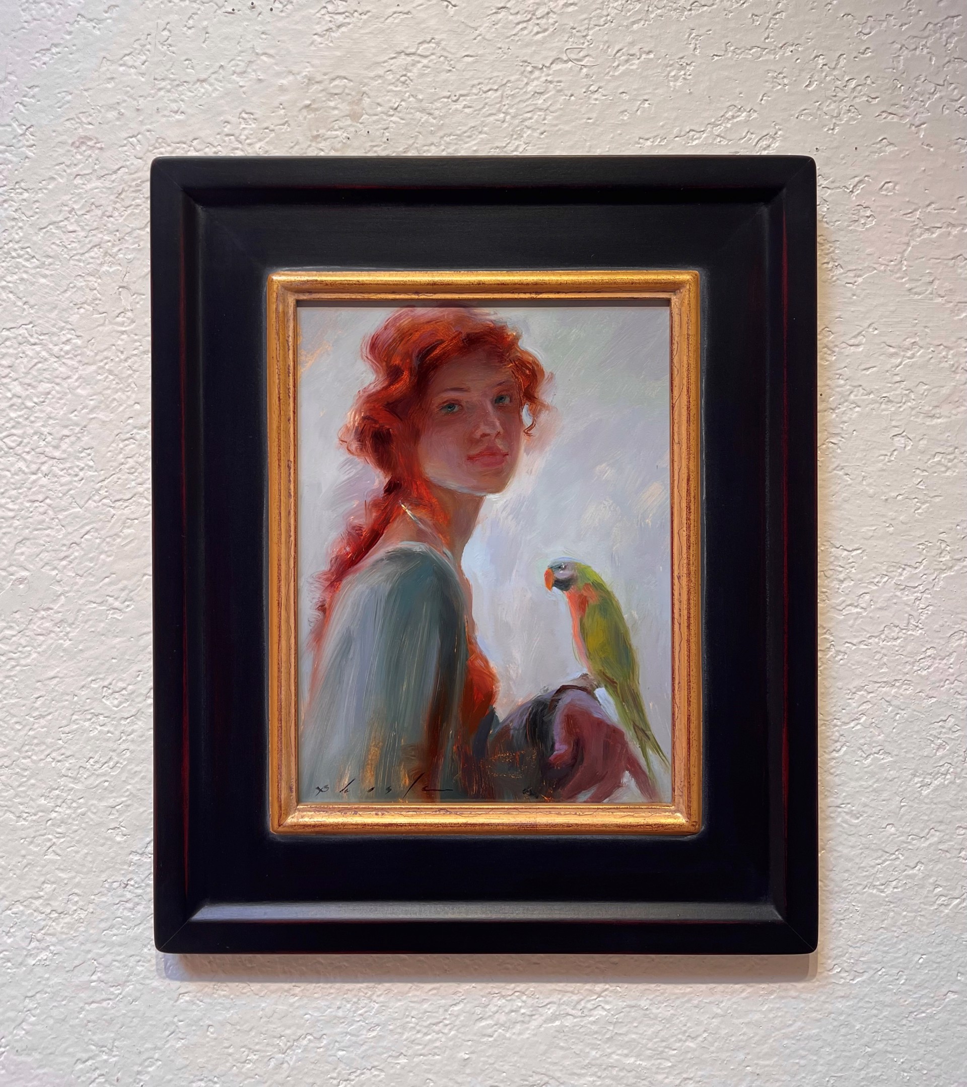 Girl with Parrot by Suchitra Bhosle
