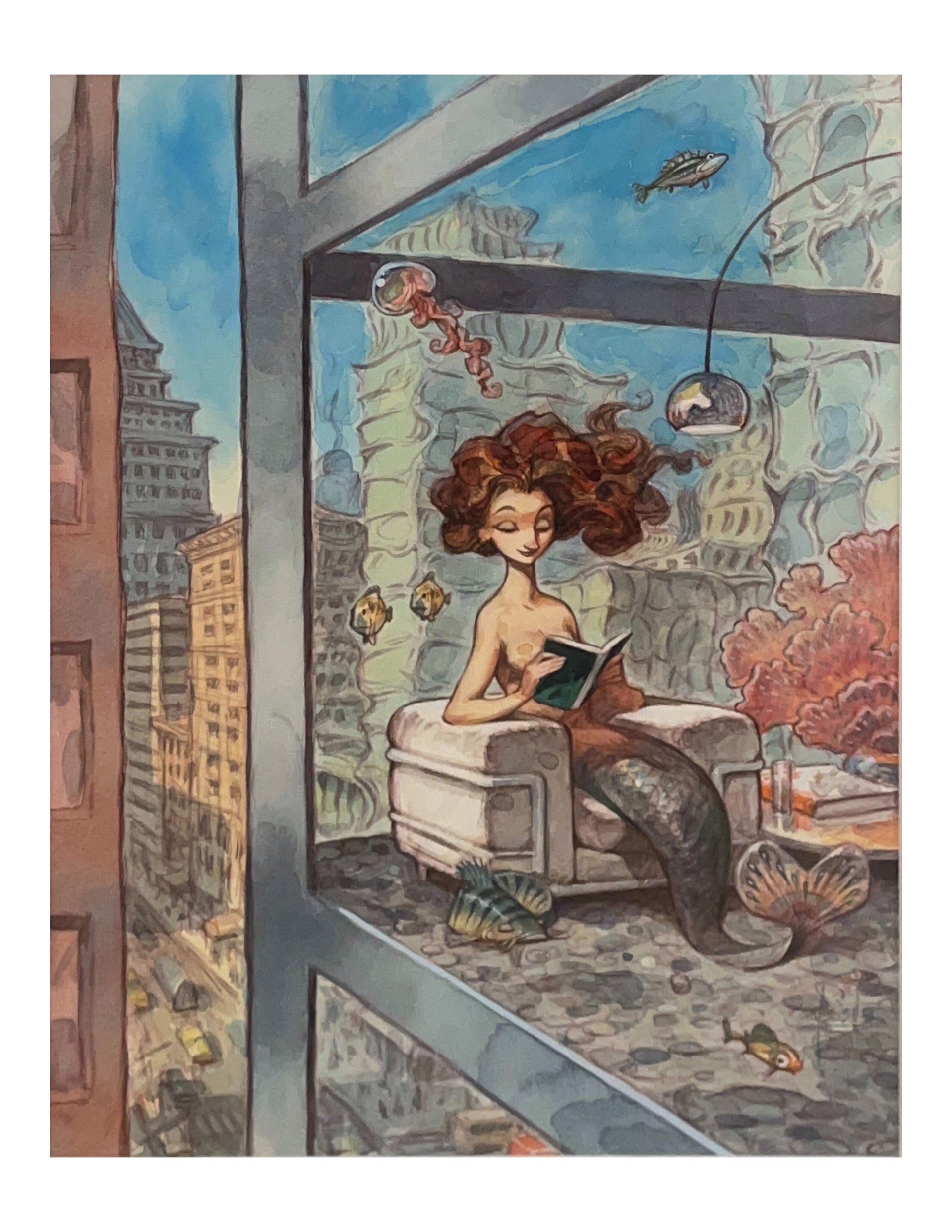 Not published New Yorker Cover "Fishbowl" by Peter de Sève