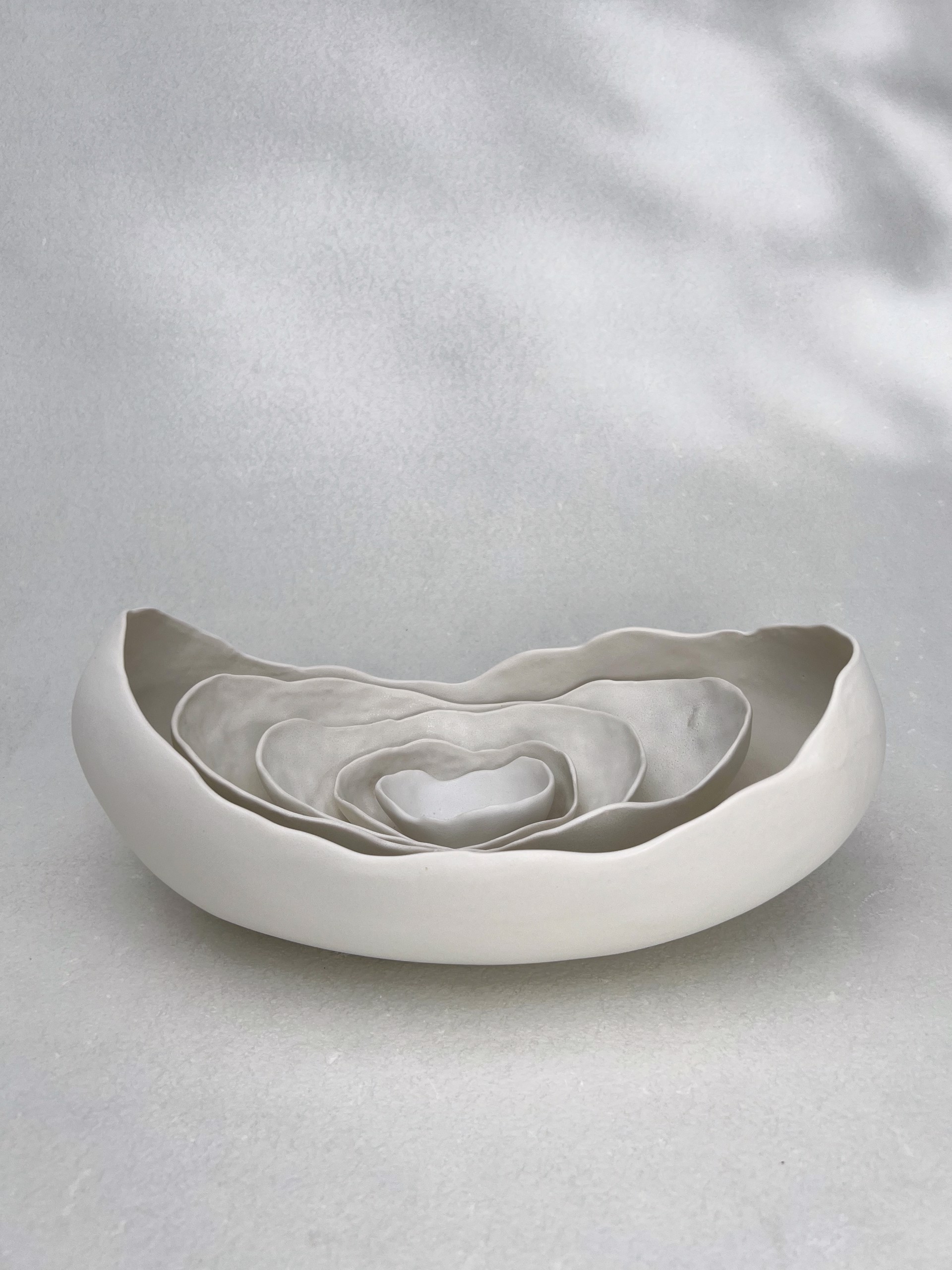 Nesting Bowls Set (5) Oval - White by Kate Tremel
