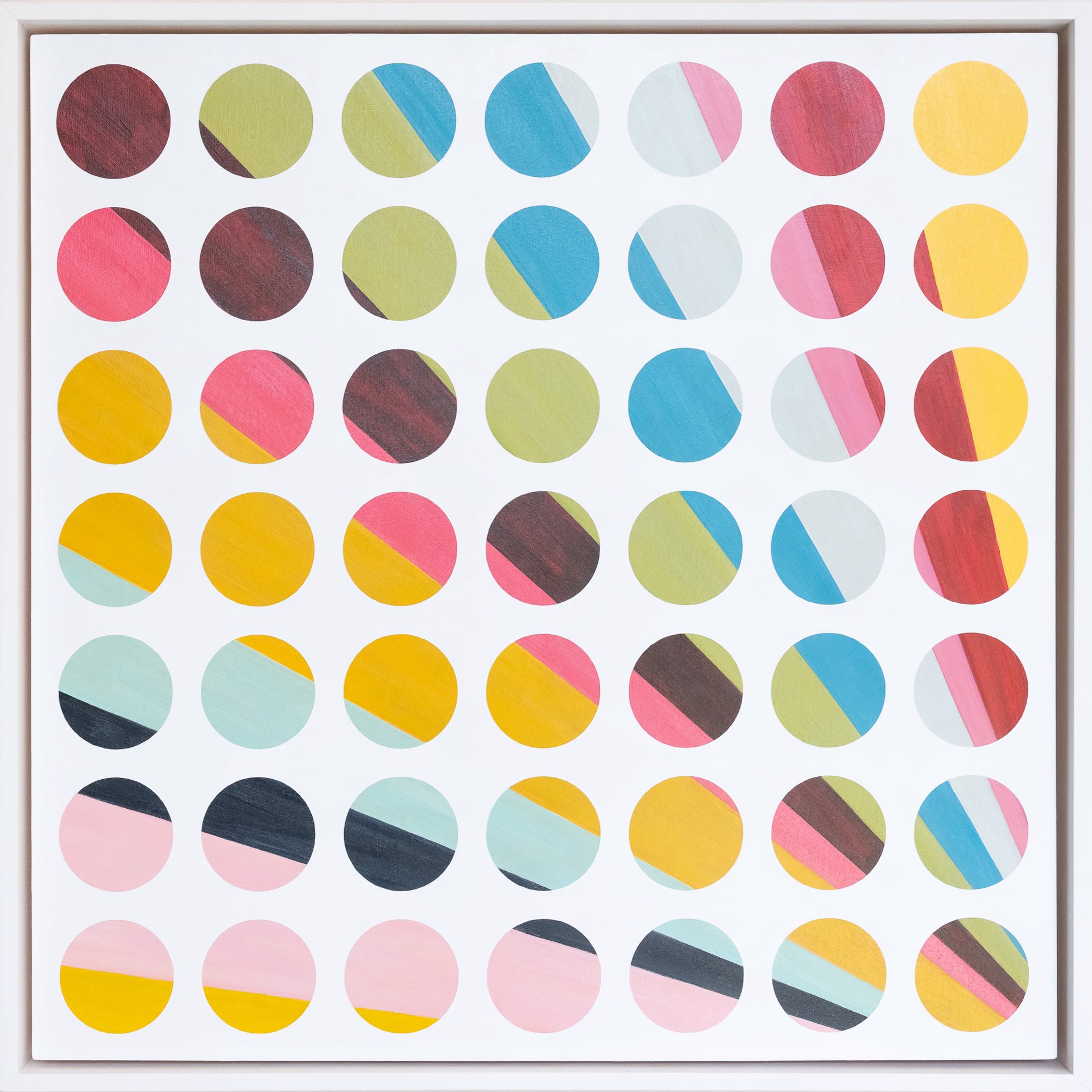 Stripey Dots Seven by Seven No. 1 by Hana Moore