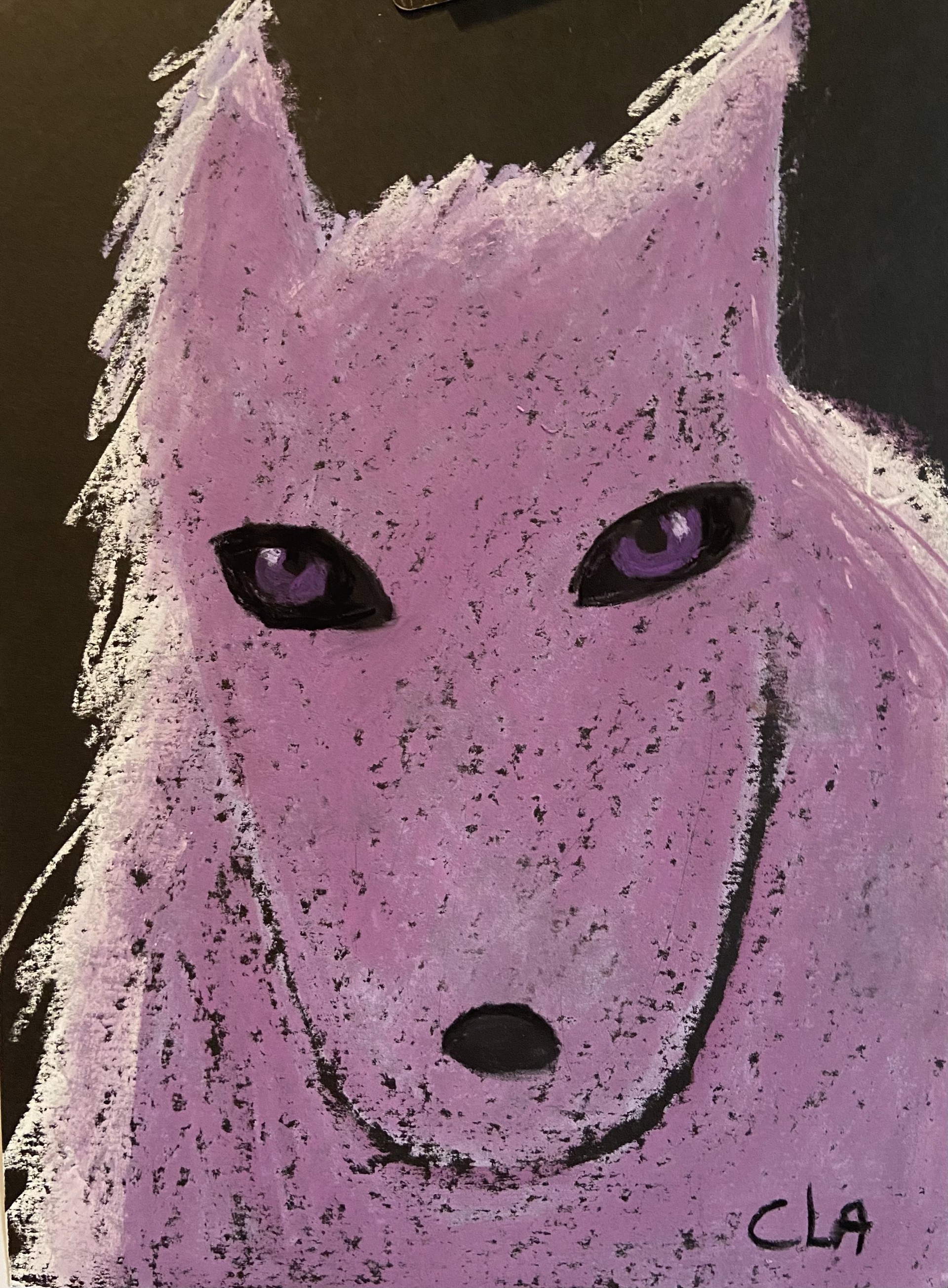 Young Magenta Wolf II by Carole LaRoche