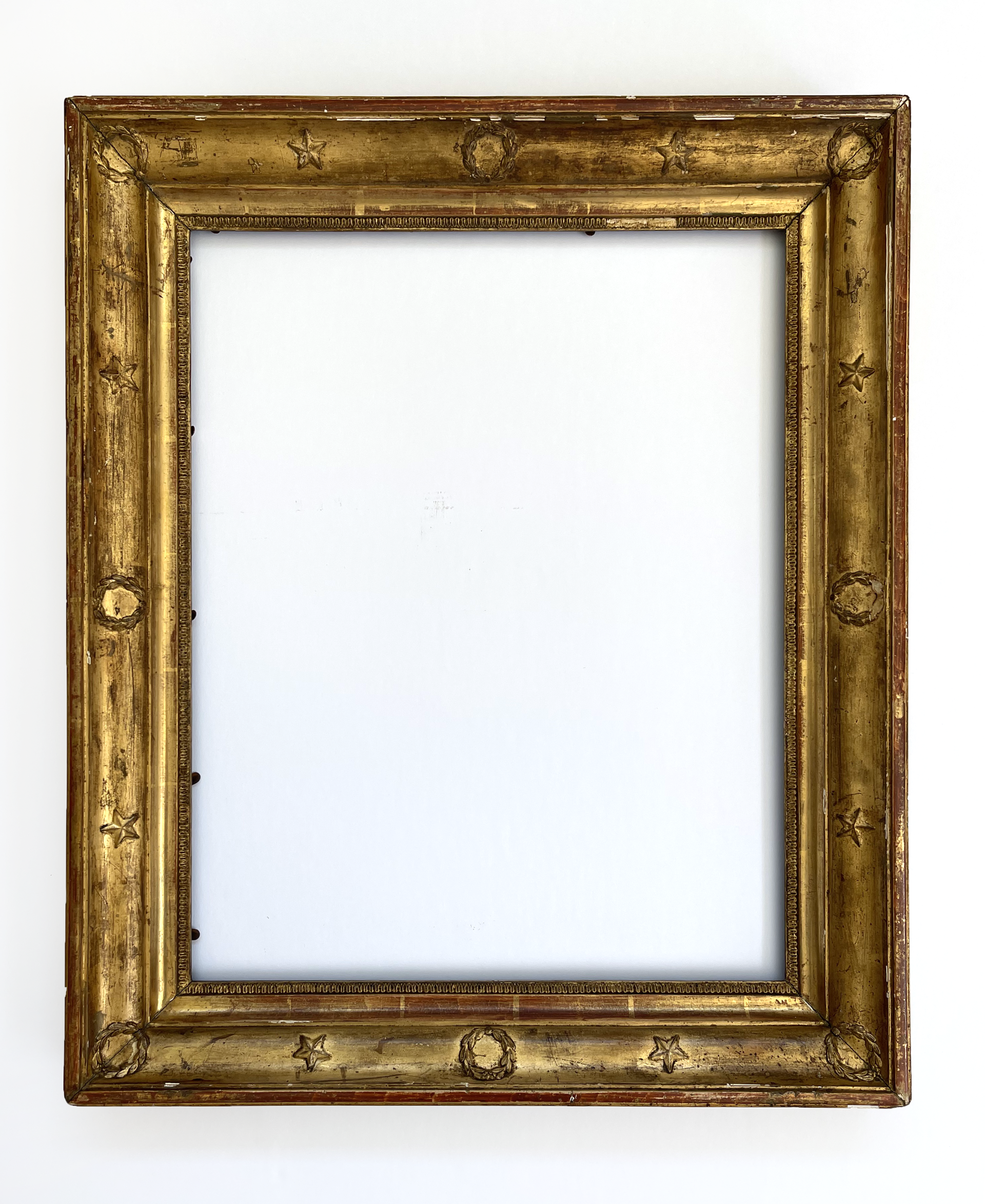 Antique, Gold Gilt, French Frame with Stars and Laurels by Antique Frame