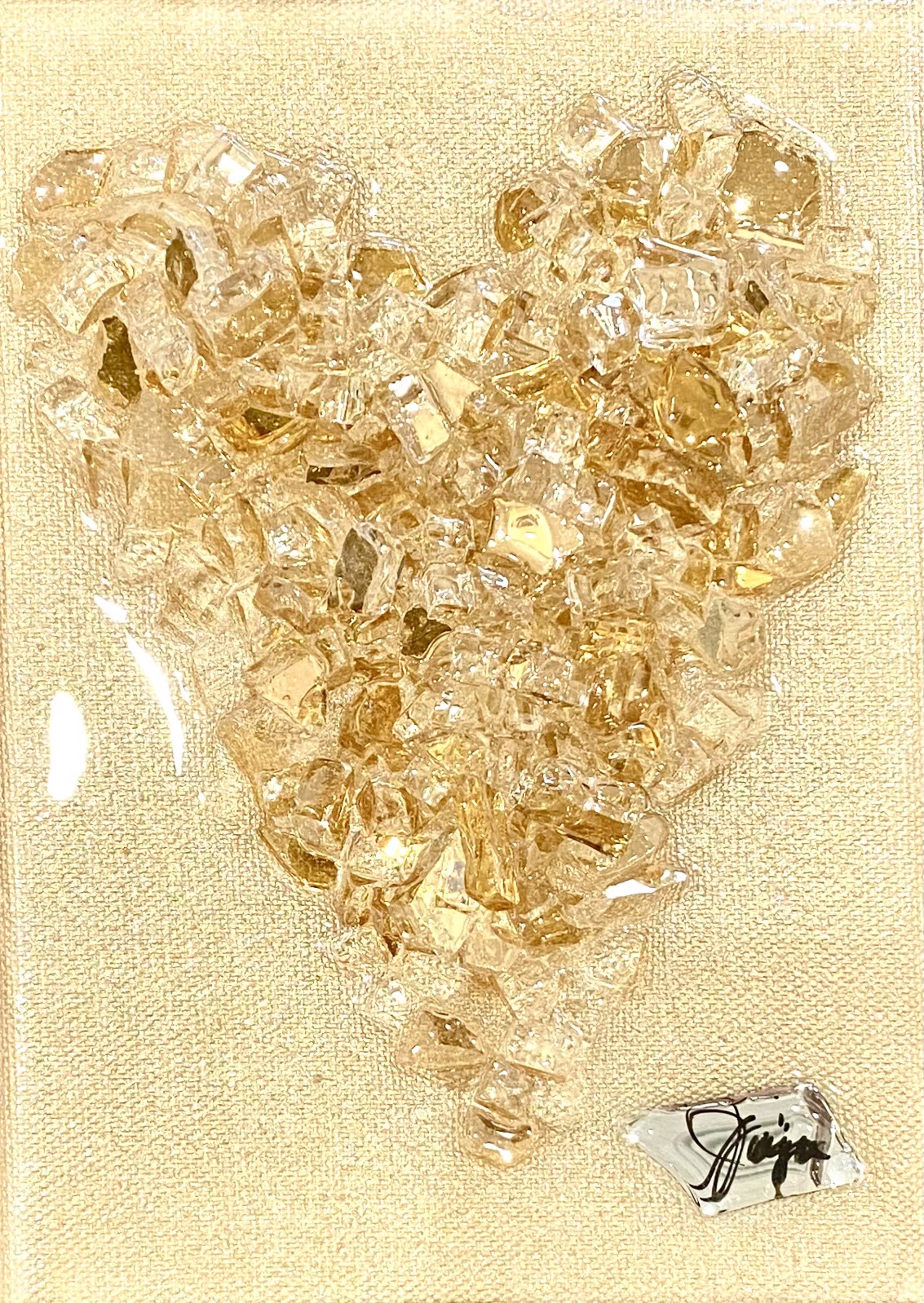 Gold Heart by Good Juju Glass Art