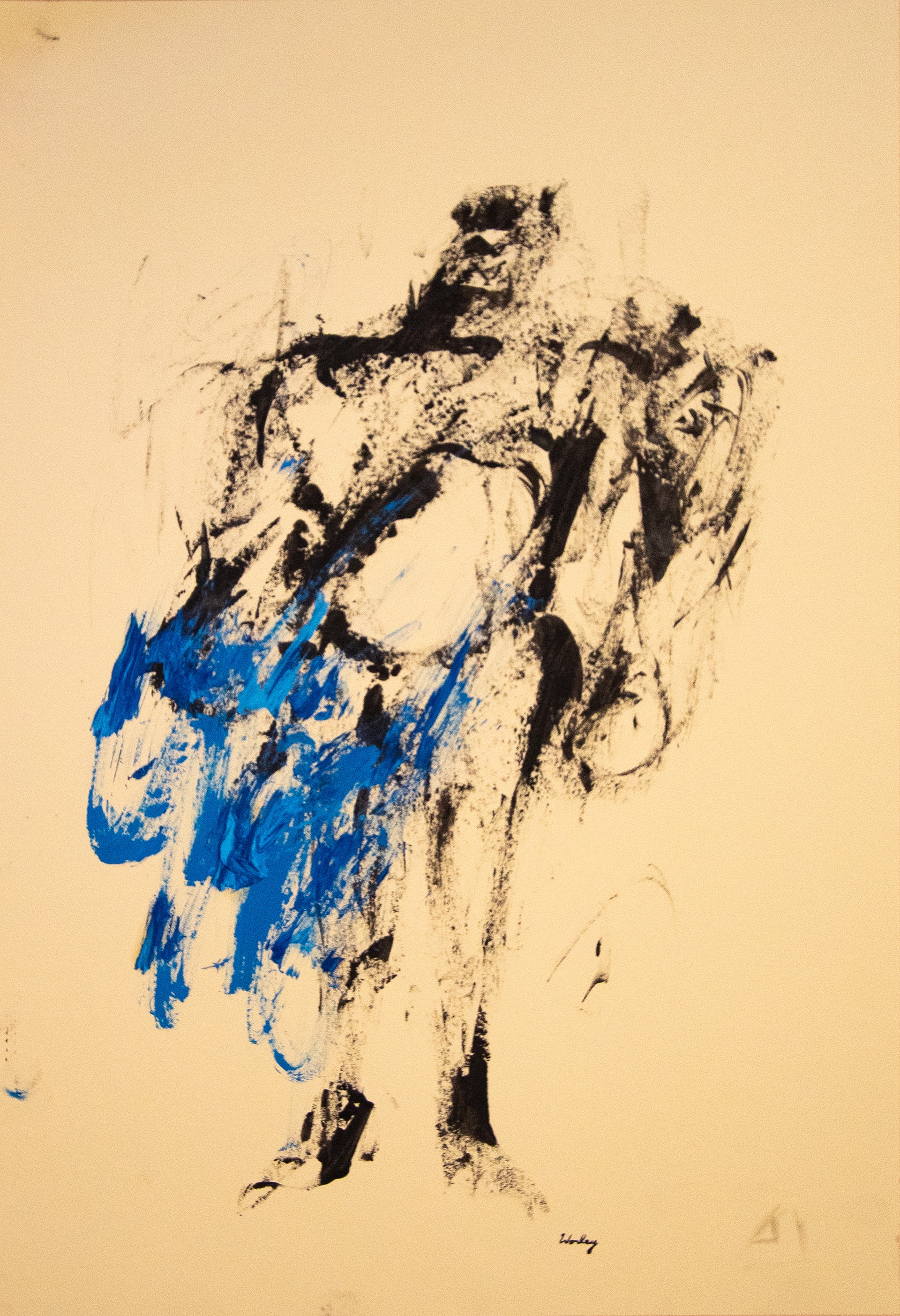 Boxer in cyan blue by Aaron Worley
