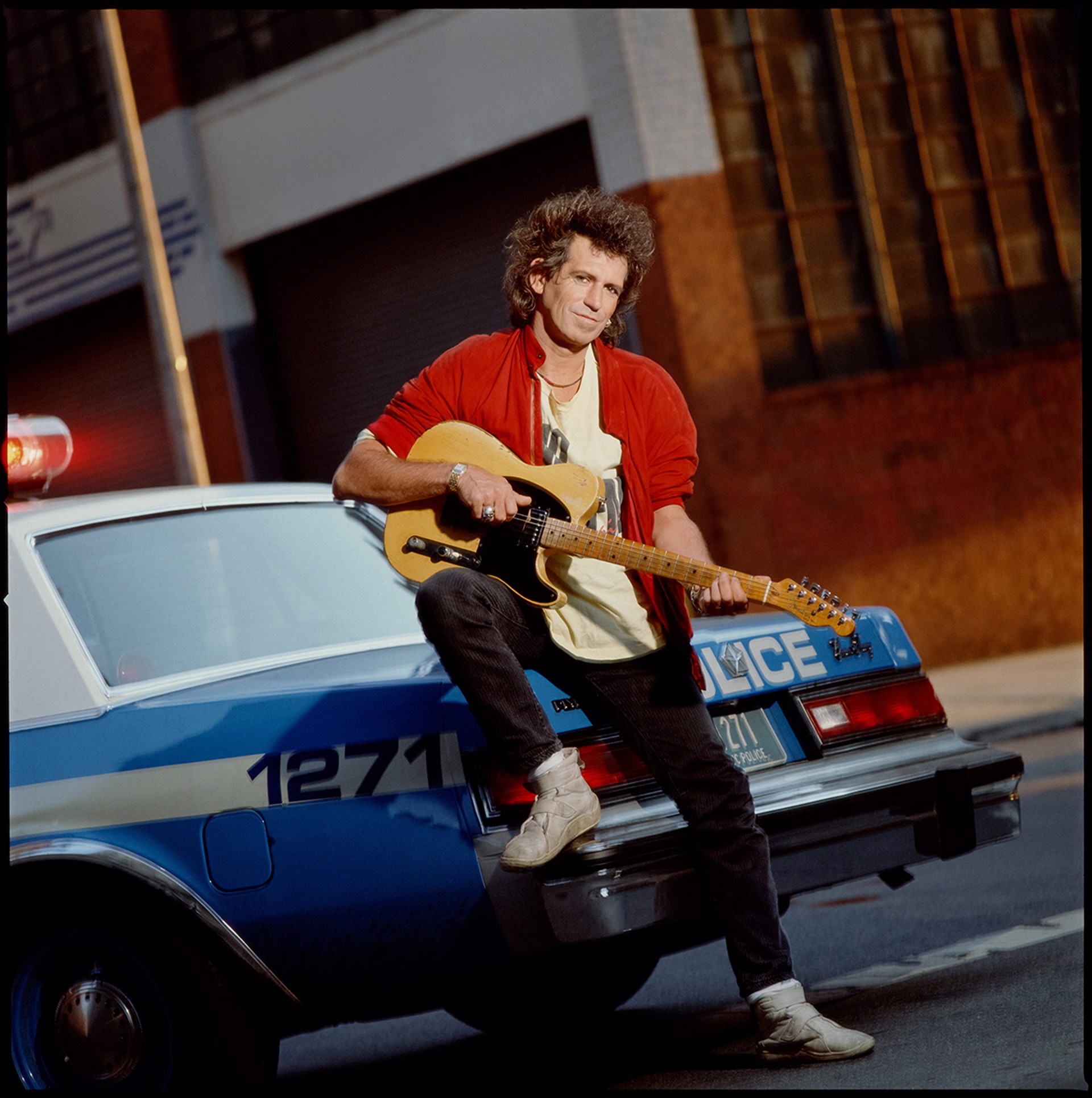 88146 88146 Keith Richards On Police Car 2 Color by Timothy White