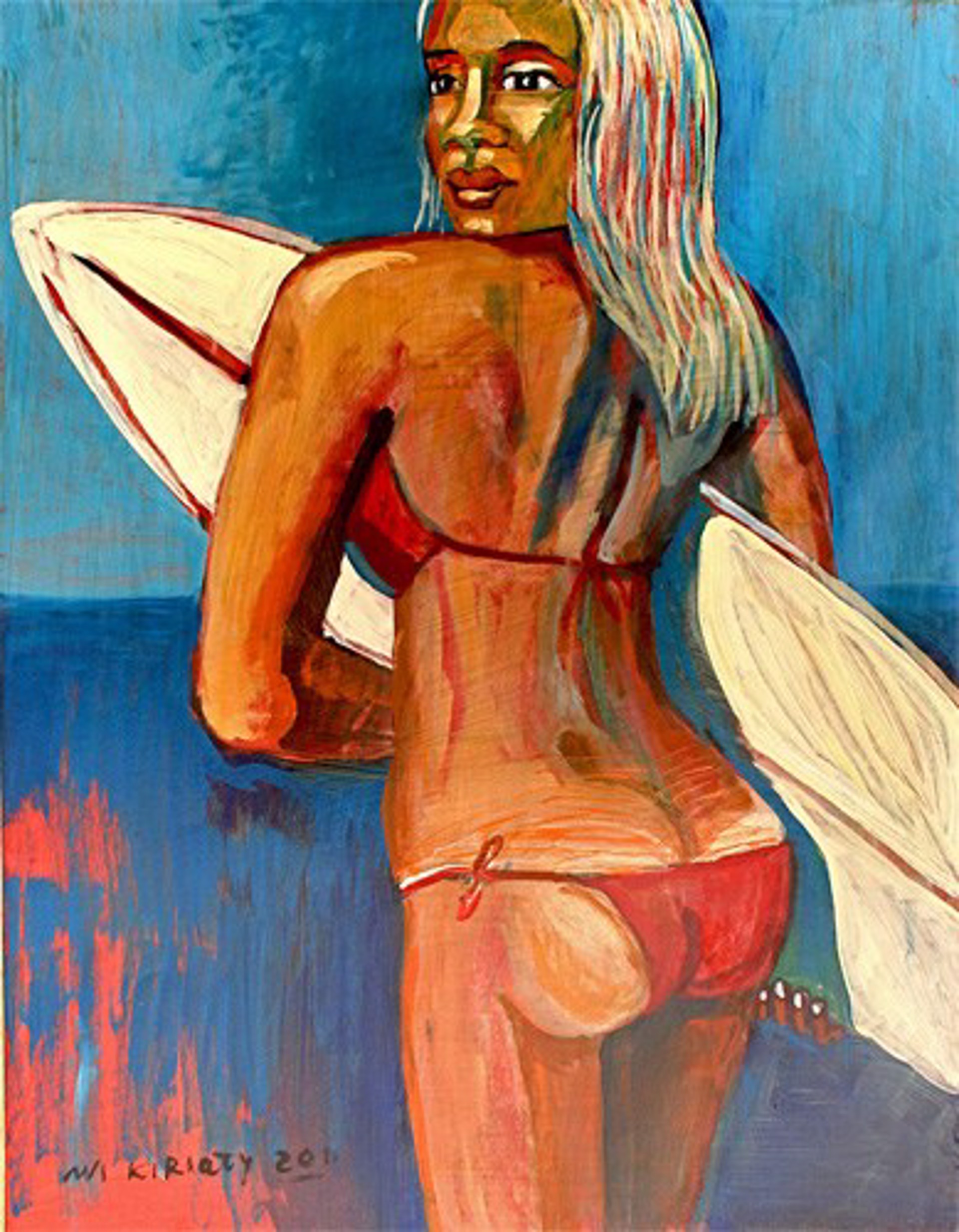 Girl in Red Bikini by Avi Kiriaty