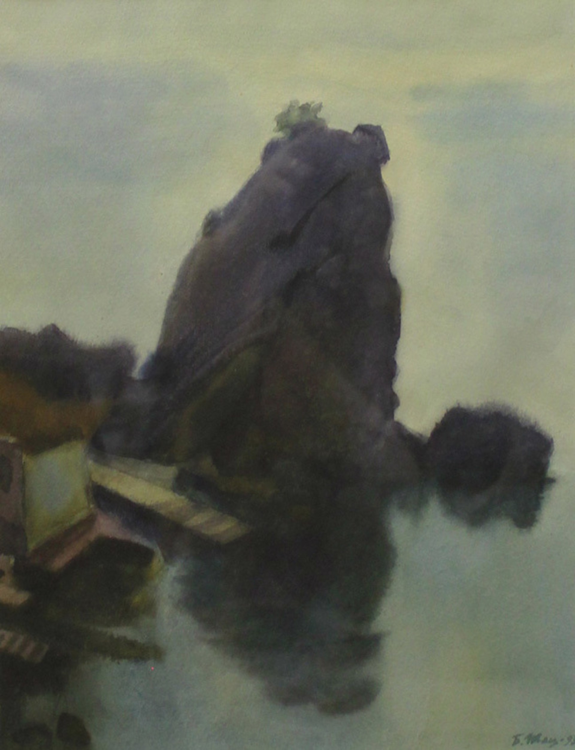 Cliff in the Sea by Boris Shatz