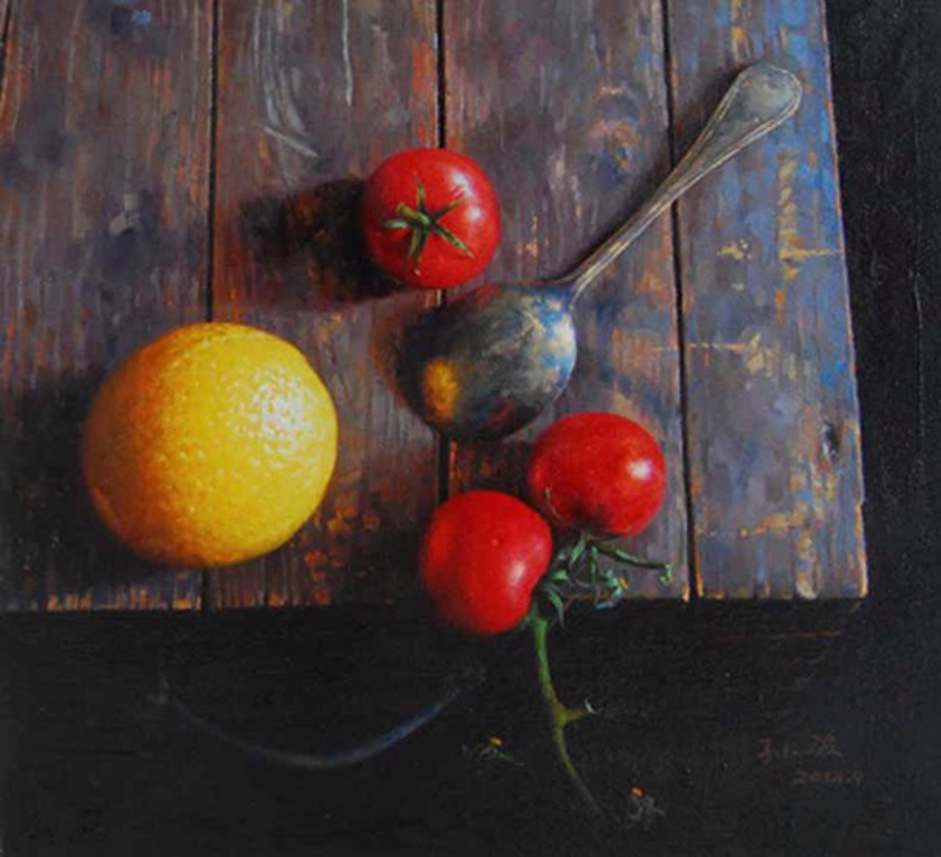 Tomatoes on Wooden Crate by Sun Jun