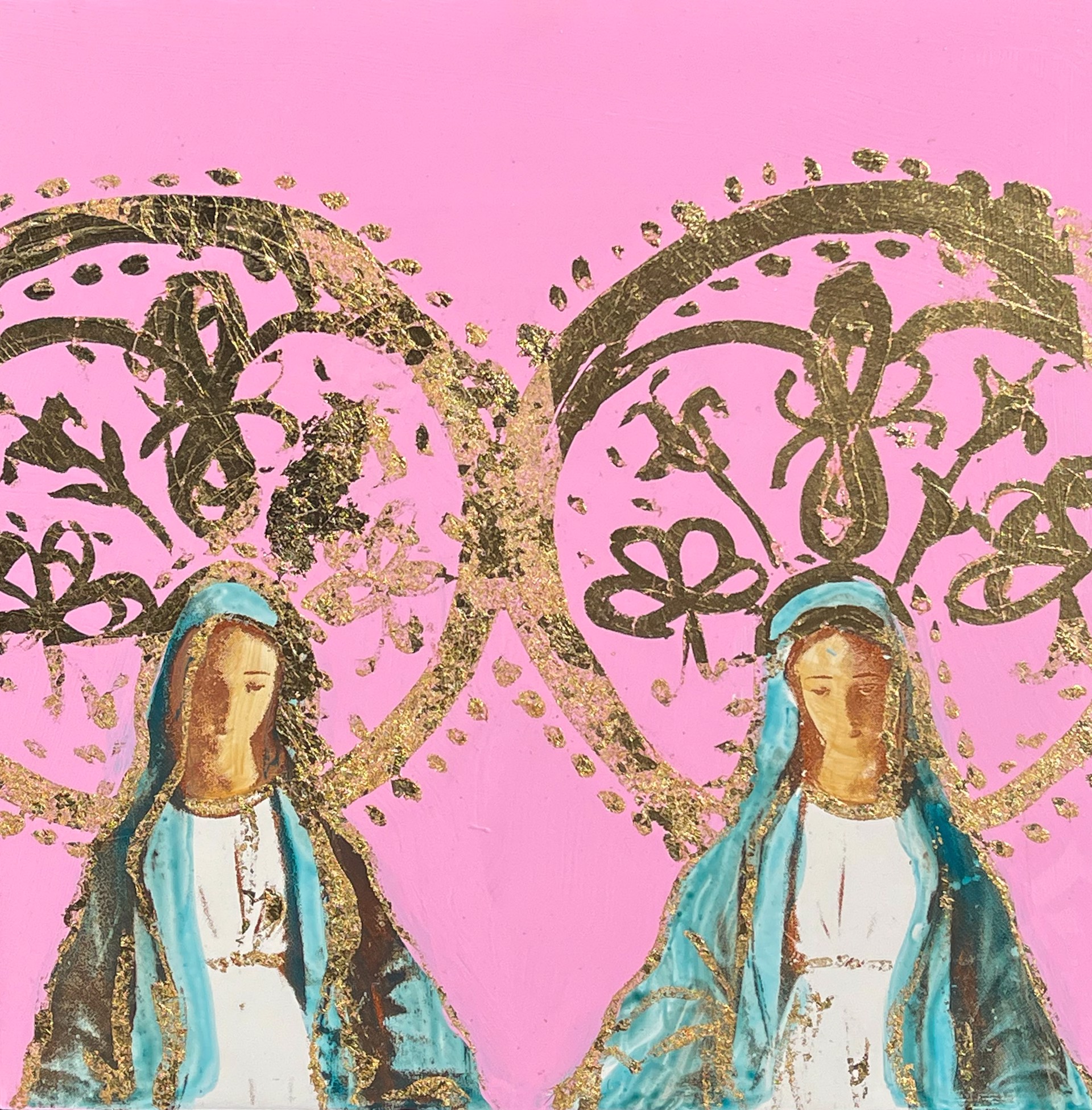 Mirrored Hail Mary in Rose Pink by Megan Coonelly