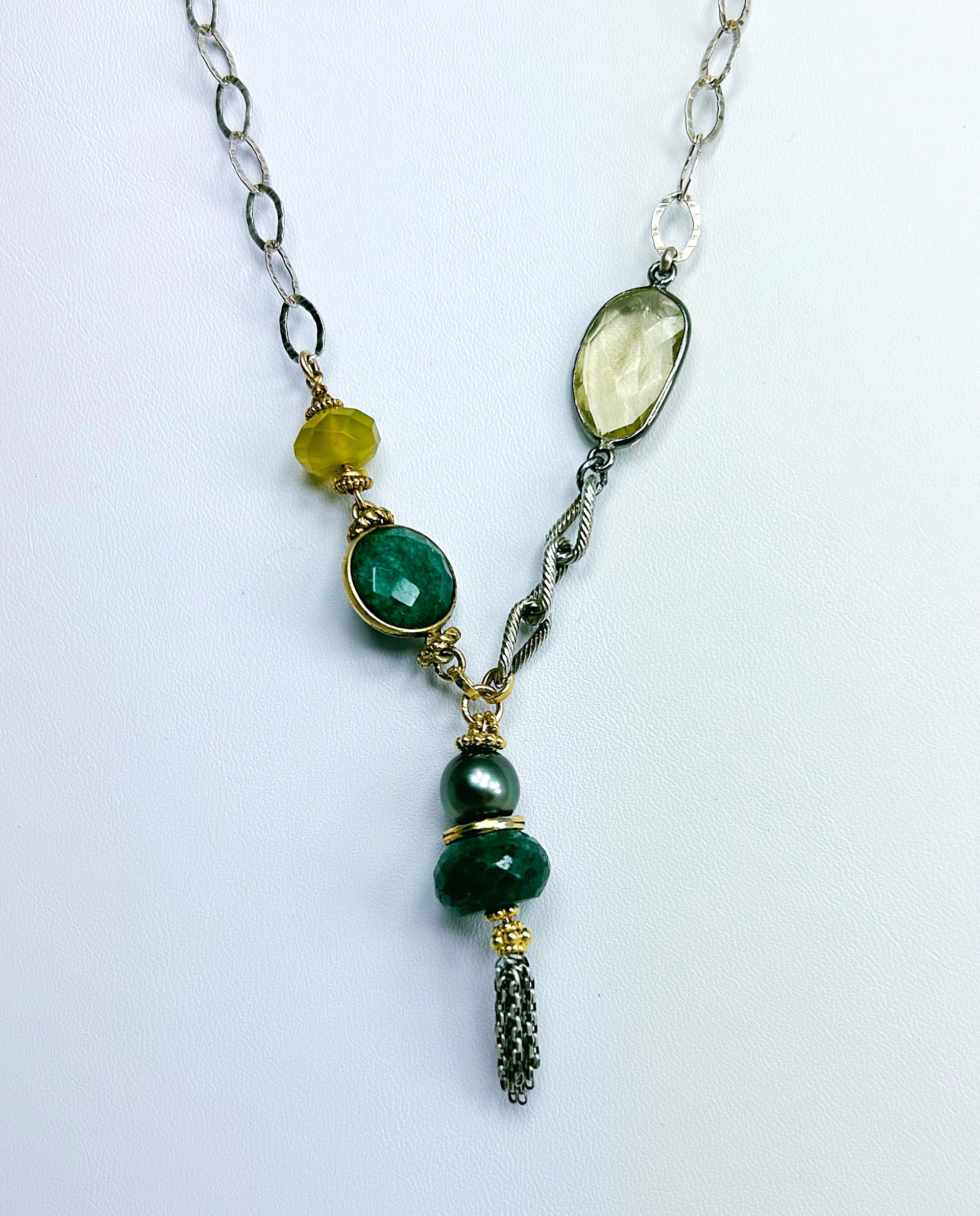 Emerald necklace by Jeri Mitrani