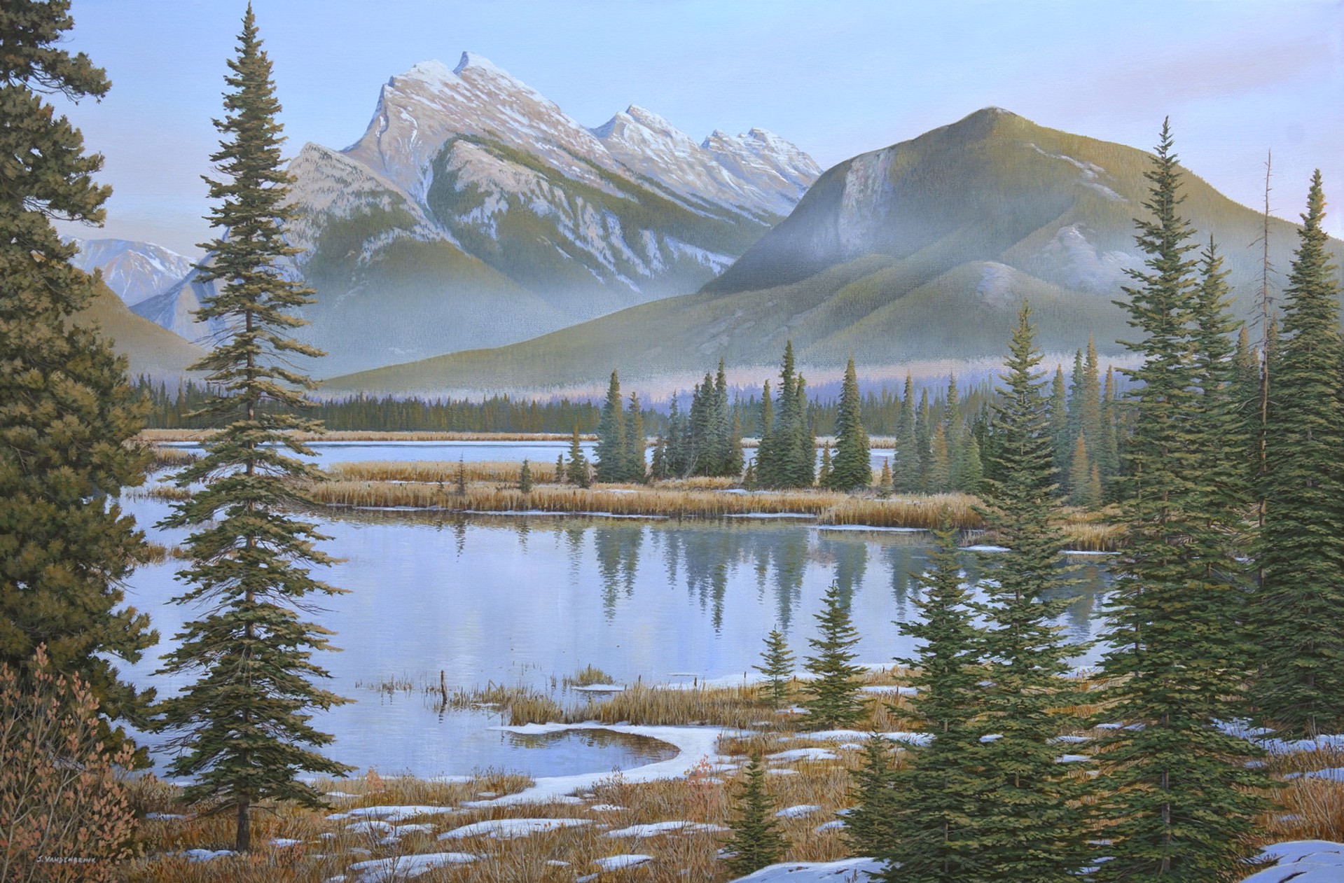 The Season of Change (Vermillion Lakes, Banff) by Jake Vandenbrink