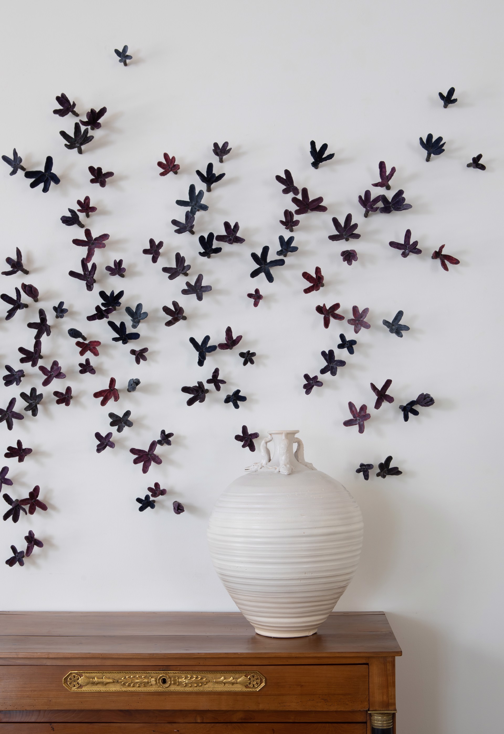 Variegated Purple Flower Installation by Bradley Sabin