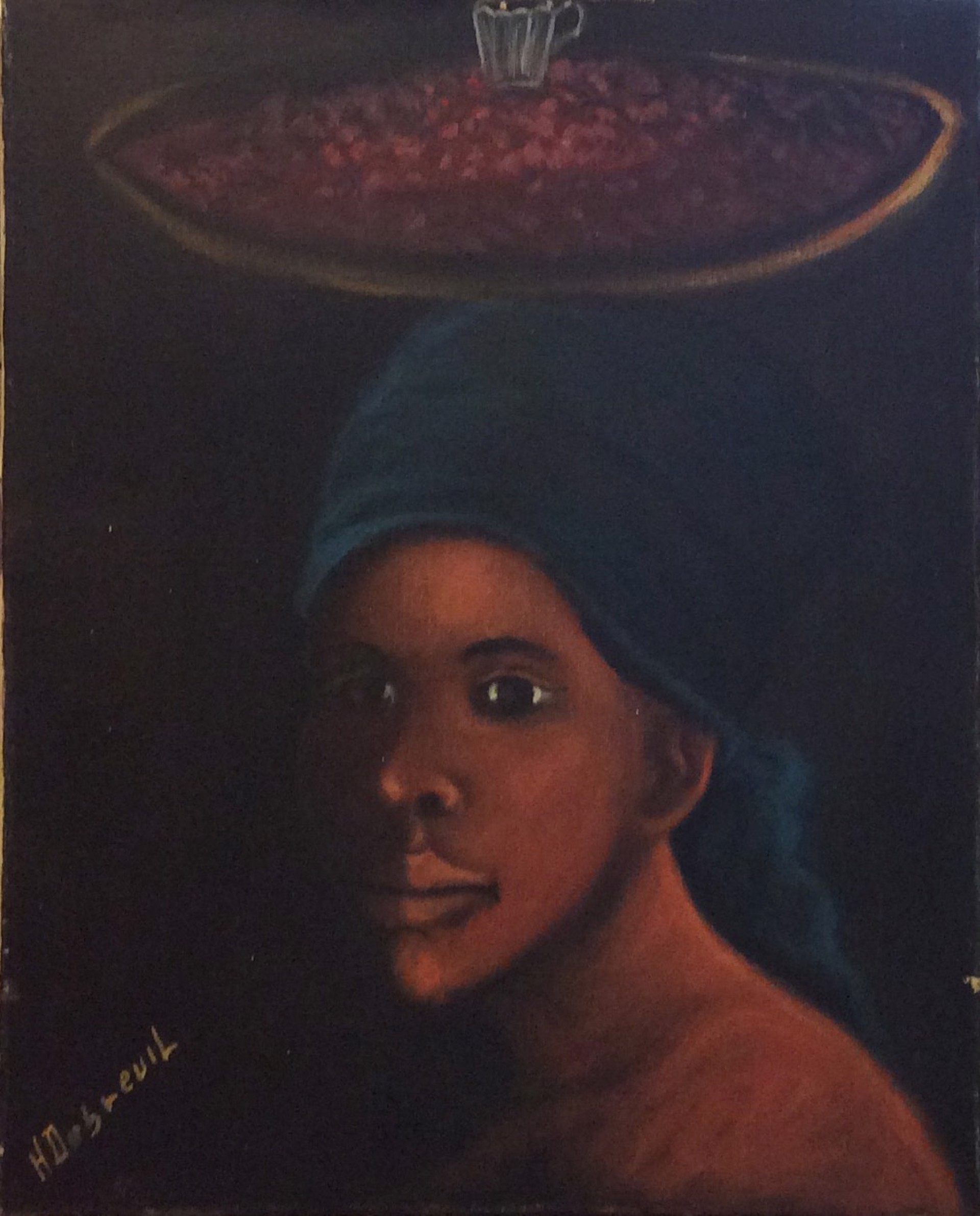 Pistachios Seller #31-1-93MFN by Henry Dubreuil (Haitian, 1949-1994)