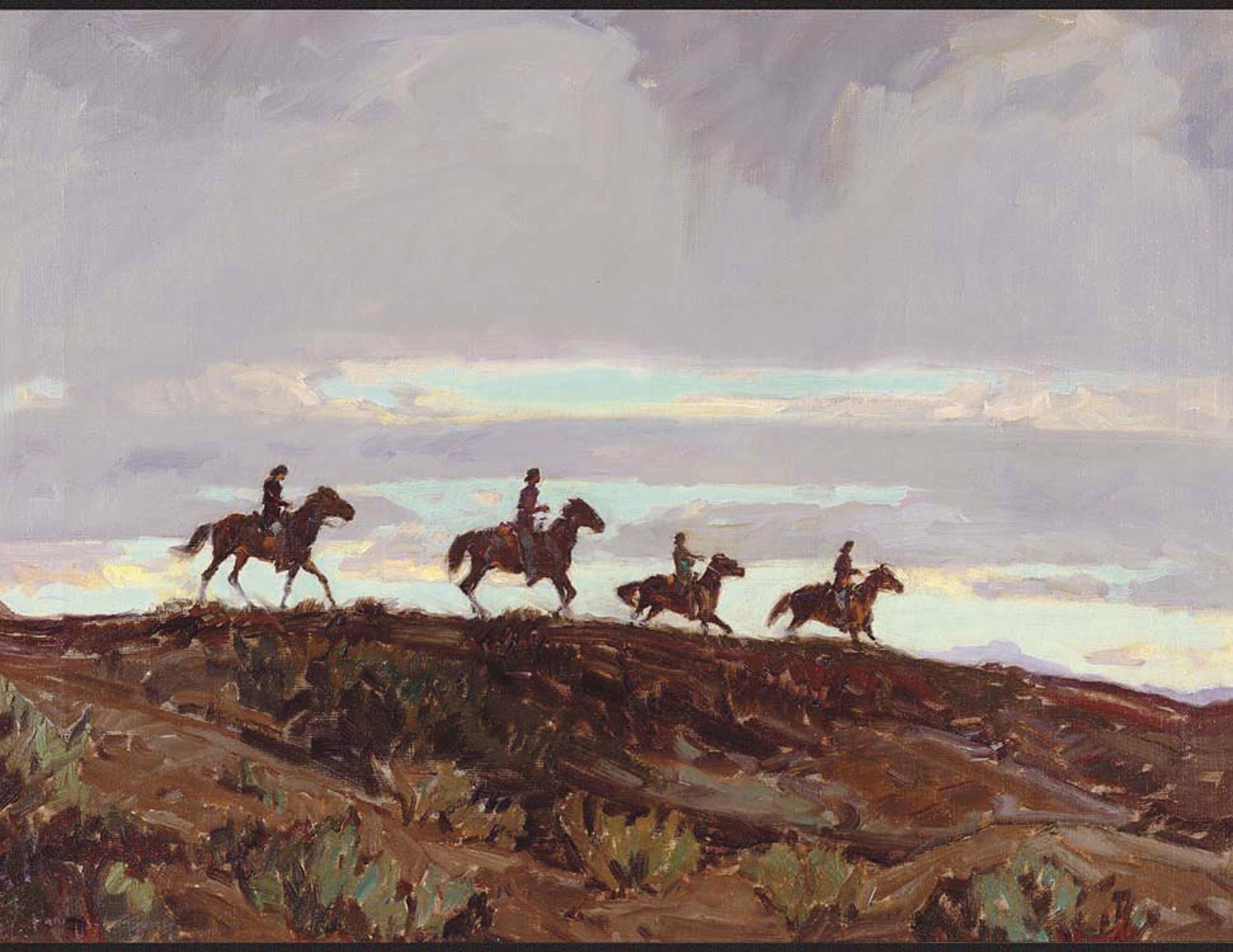 Navajo Horsemen by Carl Oscar Borg