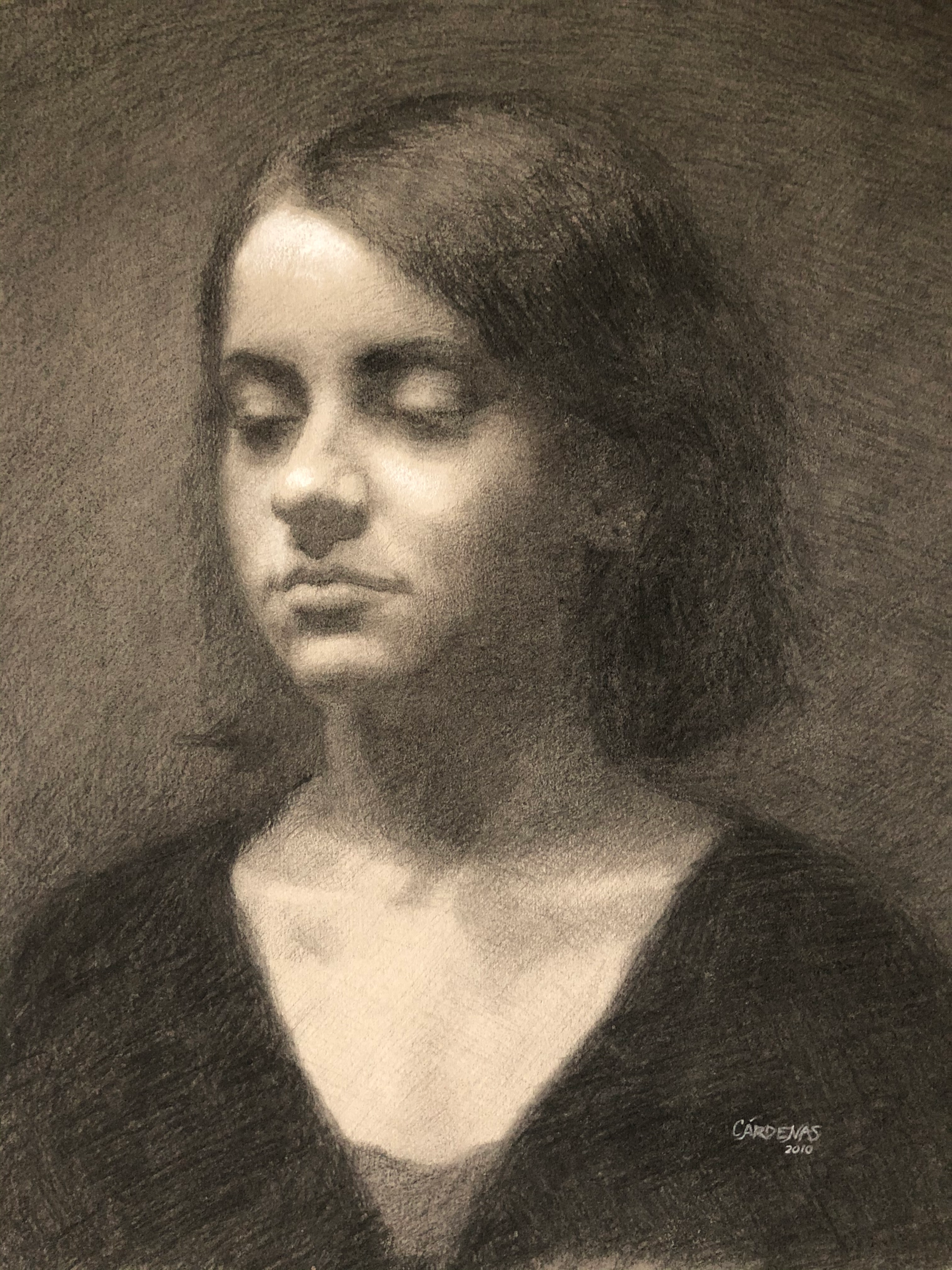 Portrait of a Sicilian Girl (Virginia) by Kathryn Cárdenas