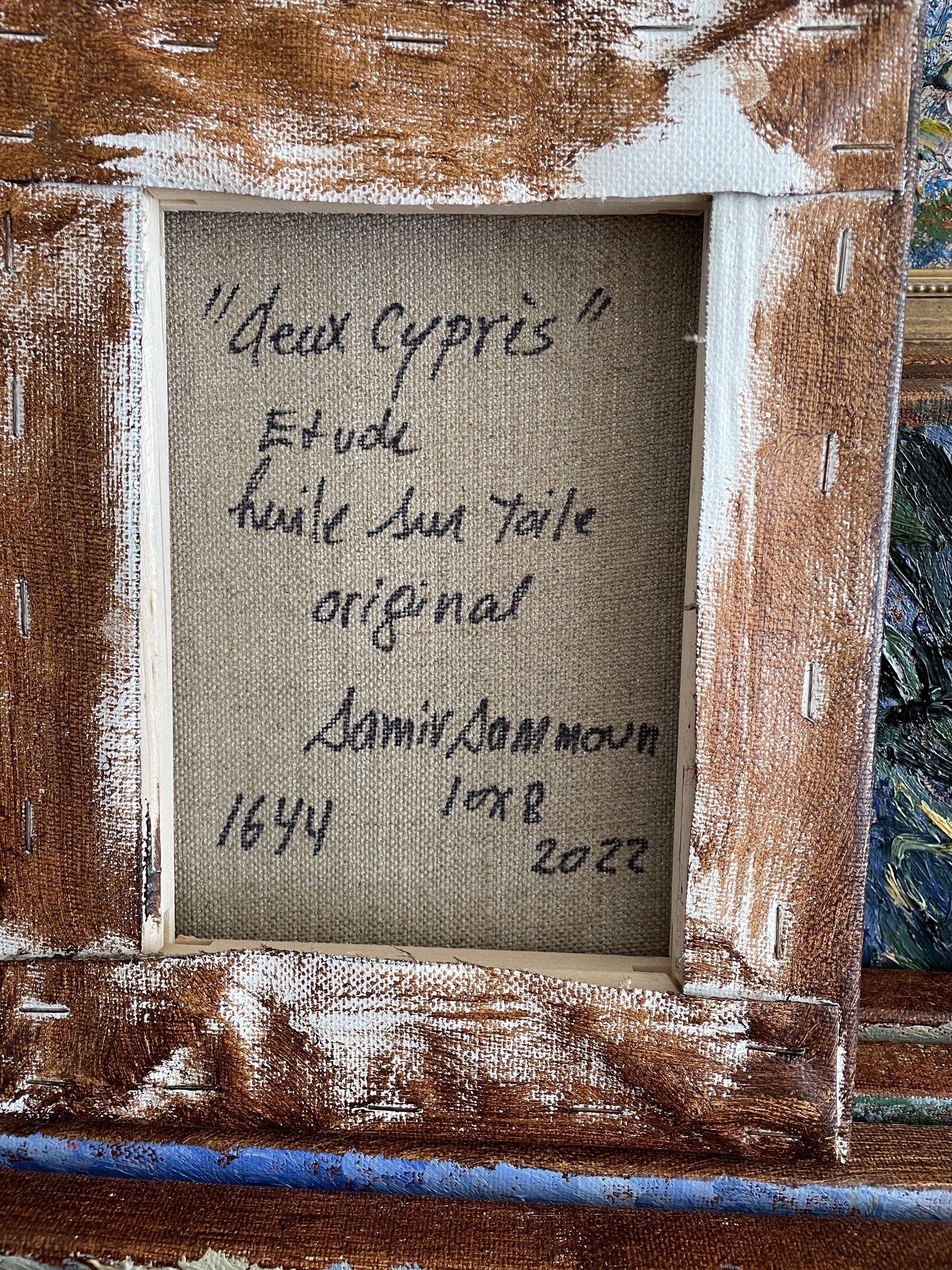 Deux cyprès, étude by Samir Sammoun