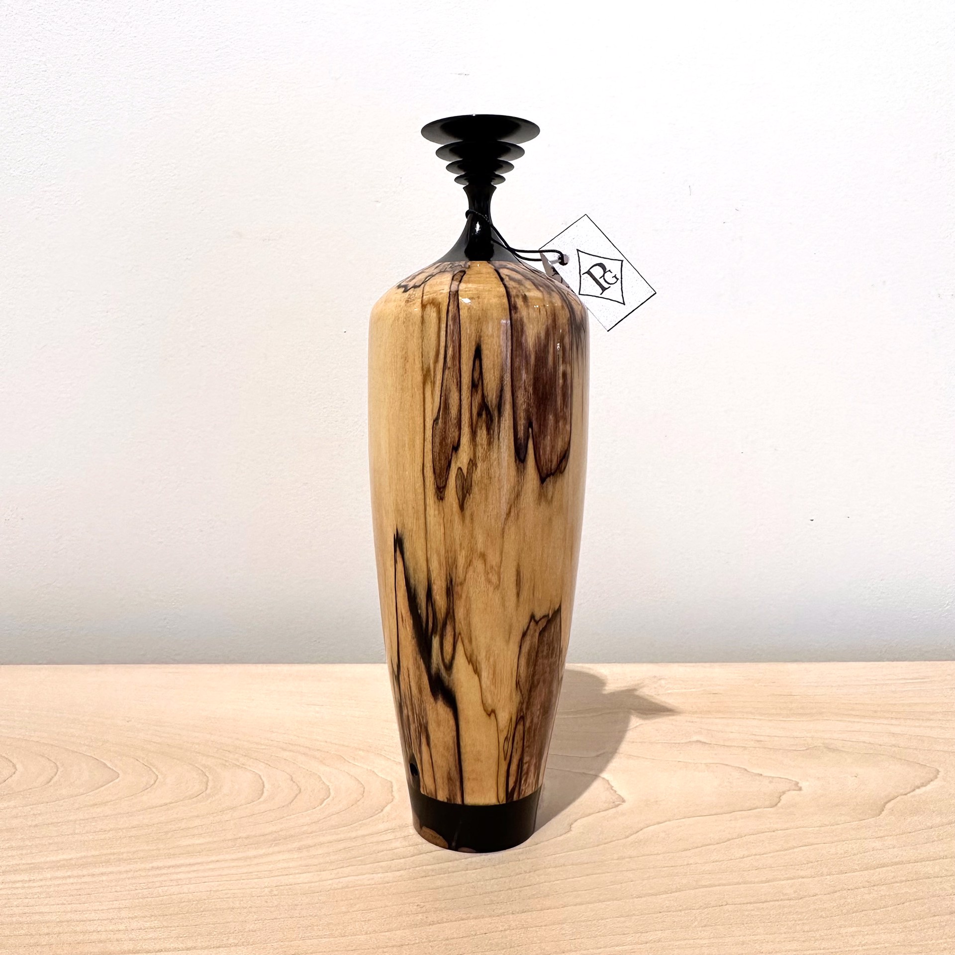 Blackwood and Spalted Maple Vase by Paul Gray Diamond