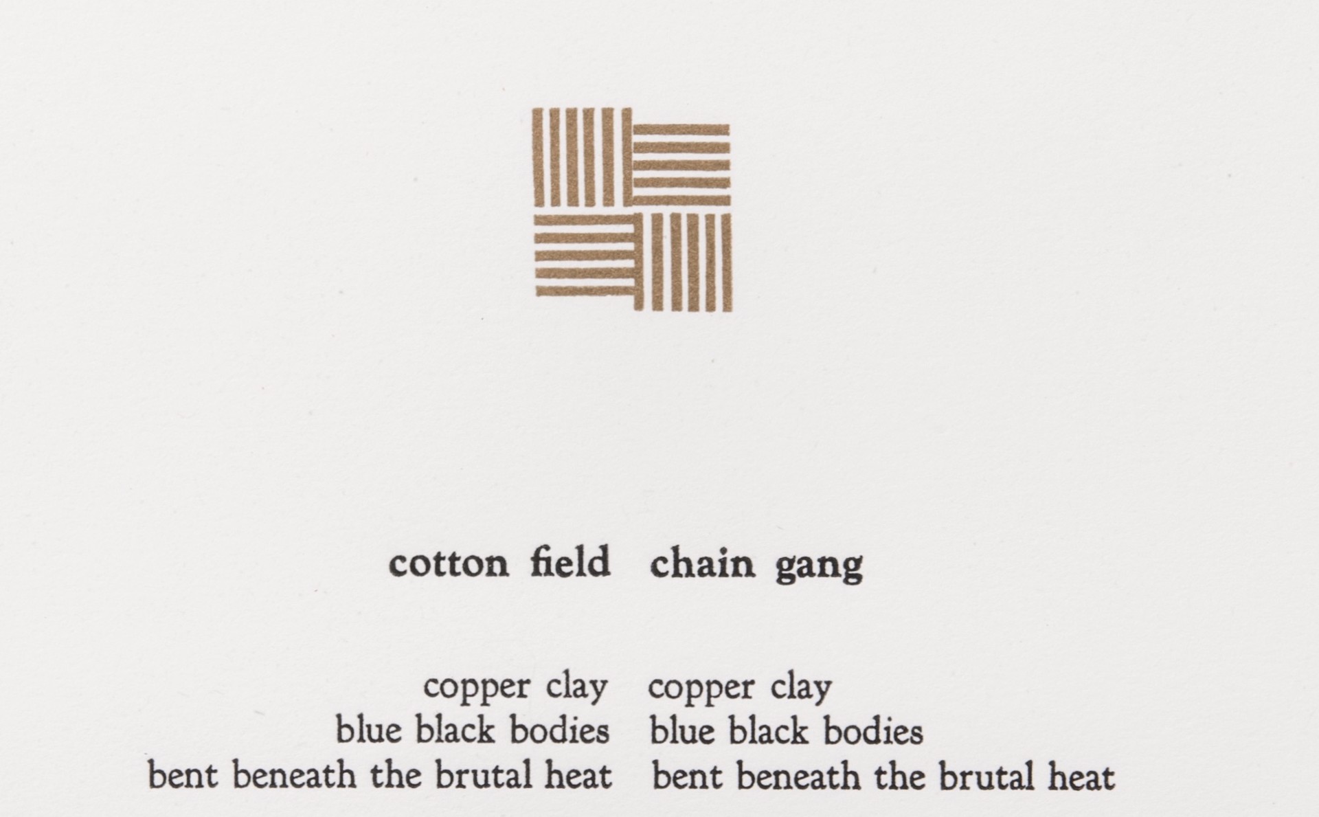 Cotton field/Chain Gang by Marianetta Porter