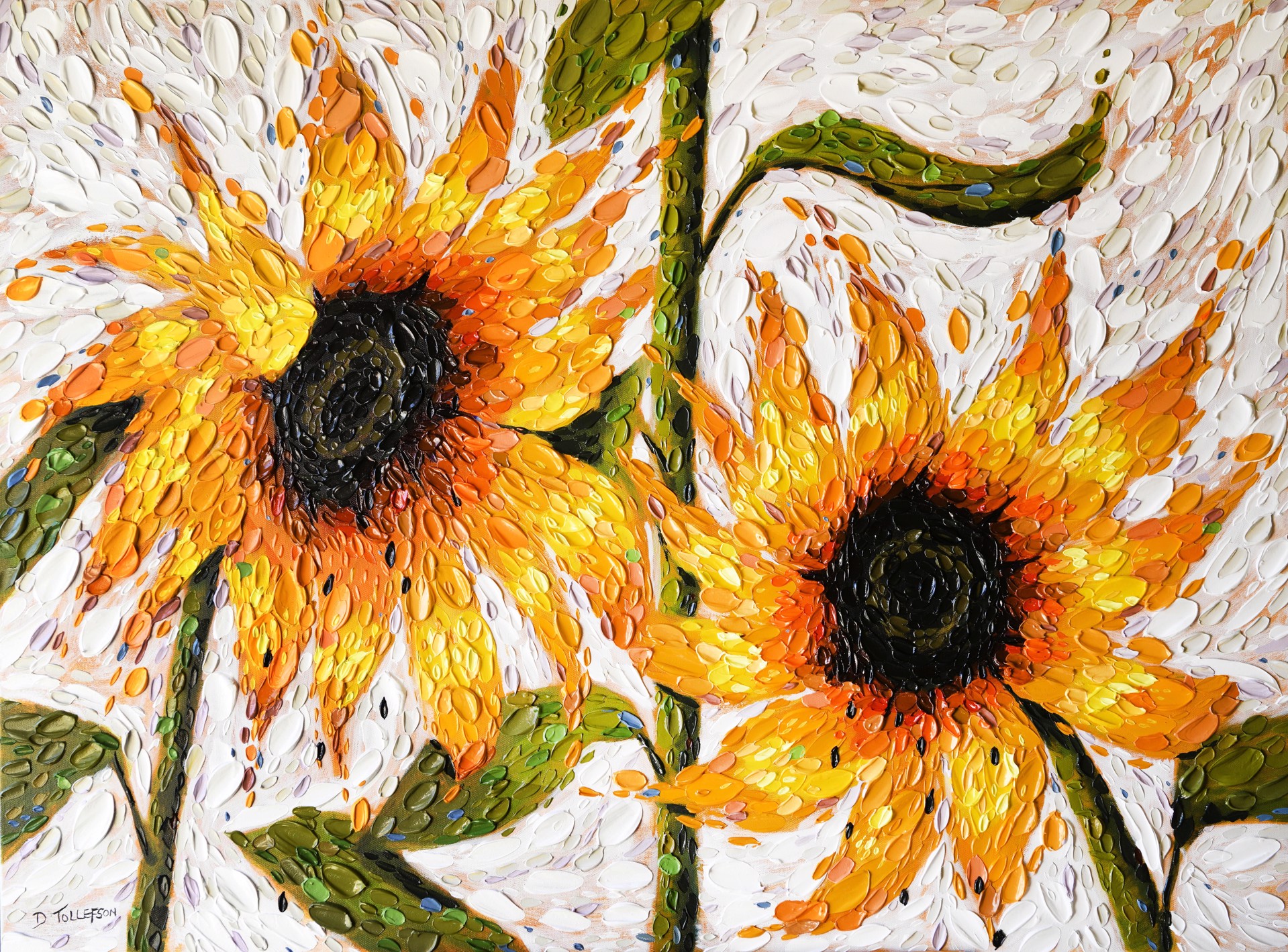 Sunflower Laughter Golden Love by Dena Tollefson