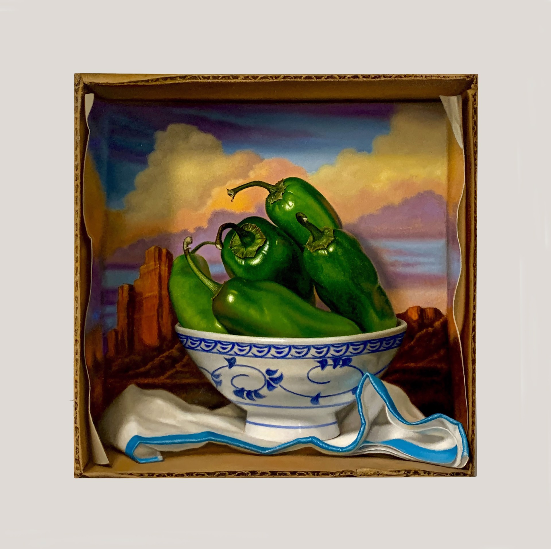 Jalapeños in a Landscape by Natalie Featherston