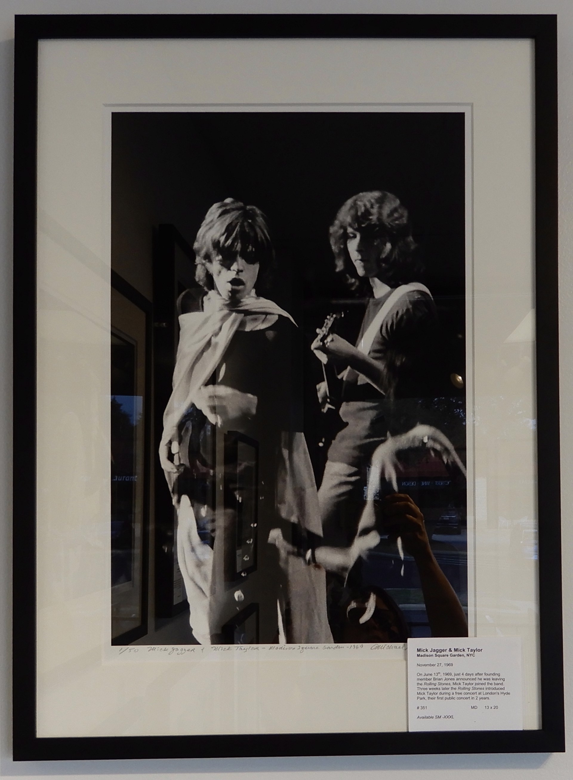 MICK JAGGER AND MICK TAYLOR, Madison Square Garden, NYC, November 27, 1969 by Michael Friedman