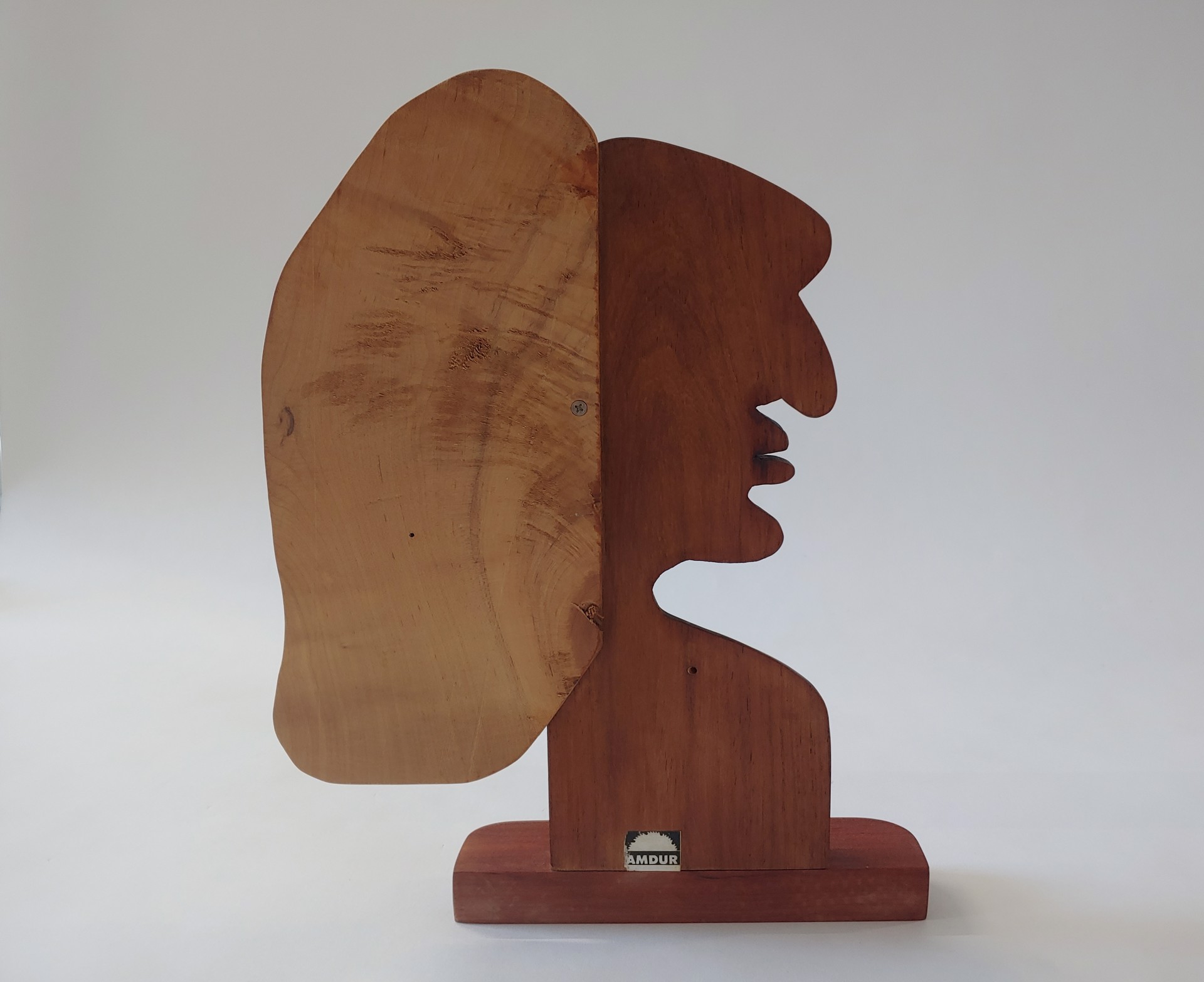 Dali Profile - Wood Sculpture by David Amdur