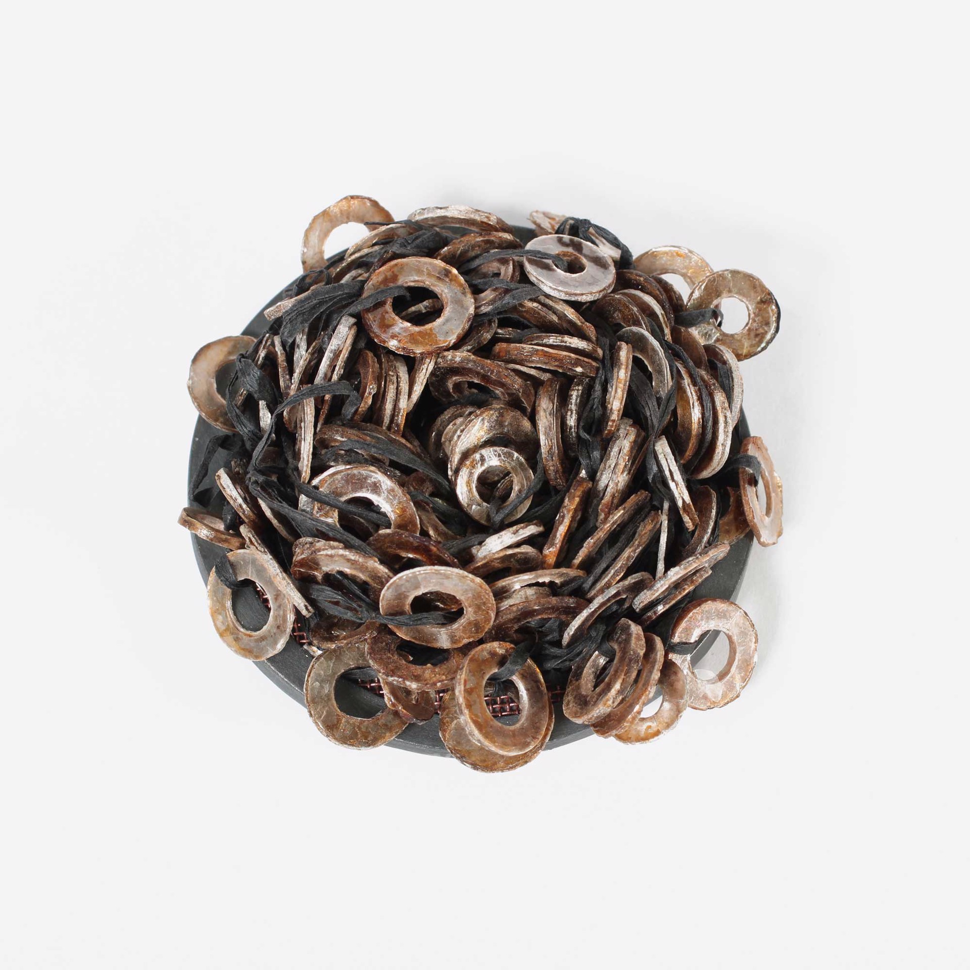 Large Spiral Net Brooch by Raïssa Bump