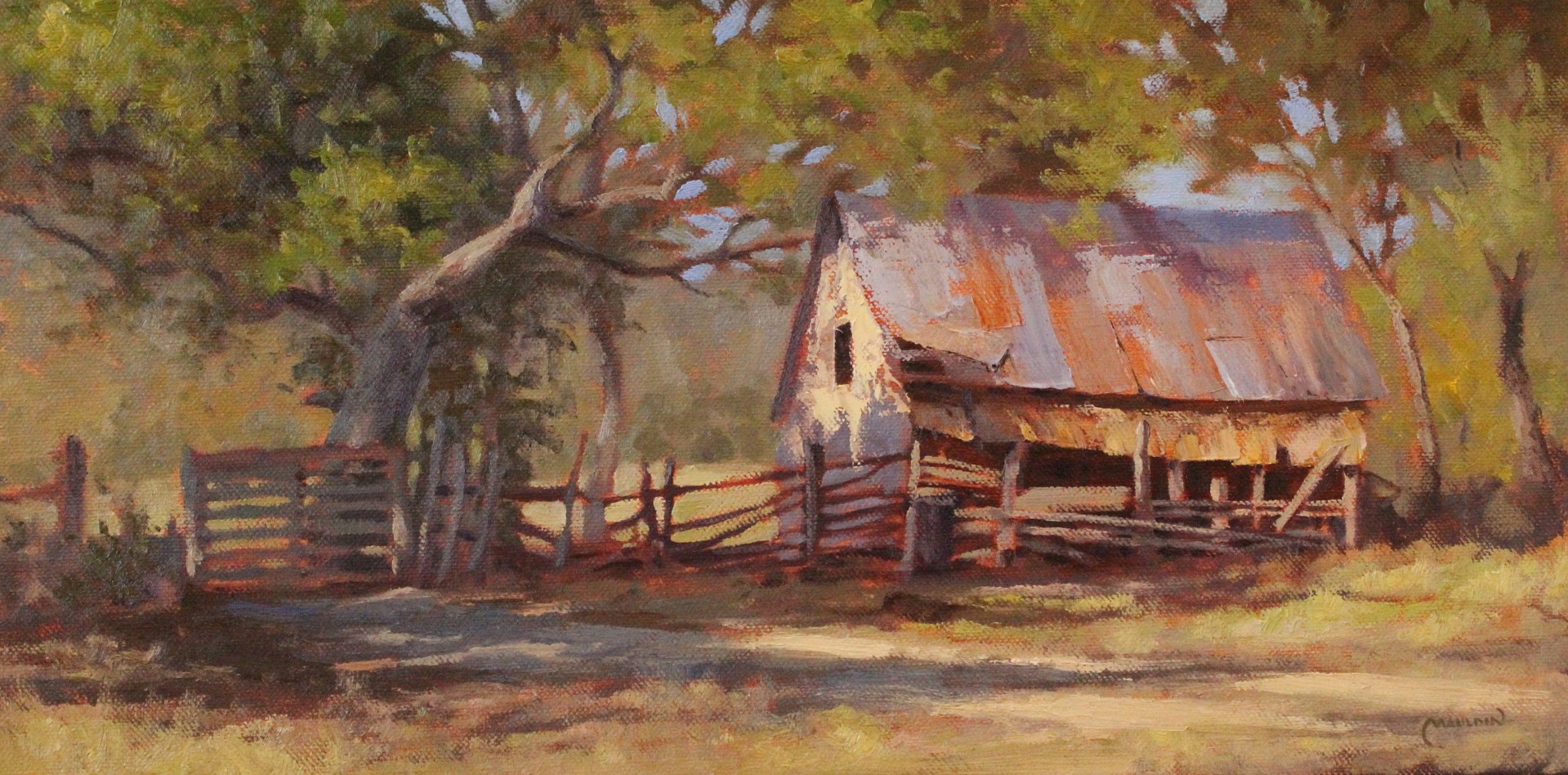 The Leaning Barn of Glen Rose by Chuck Mauldin