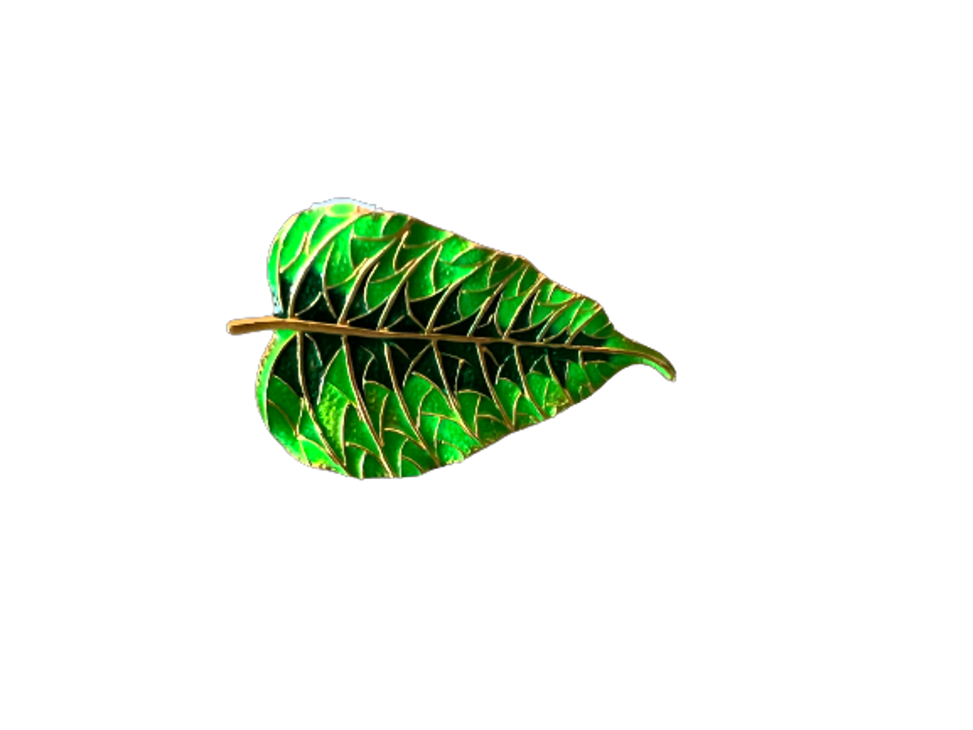 Enamel Leaf Ring by J.Catma