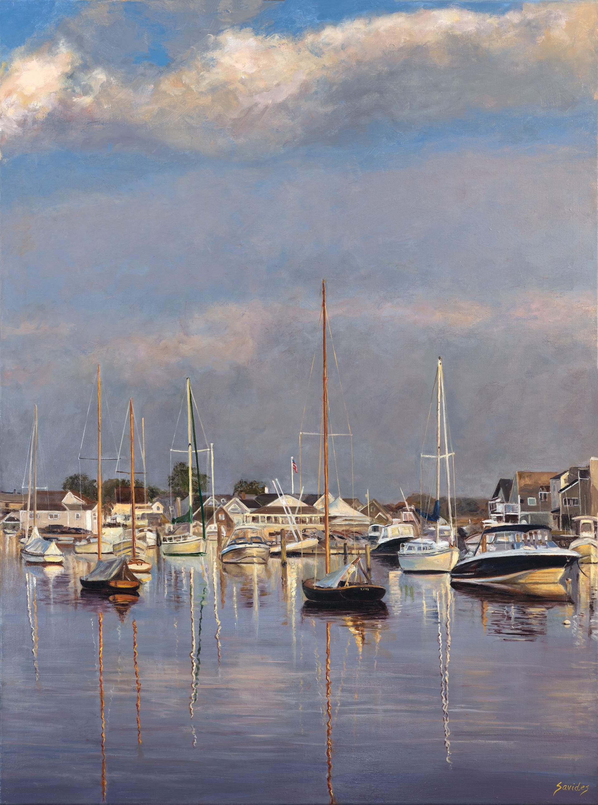 Stillness on the Harbor by Trish Savides