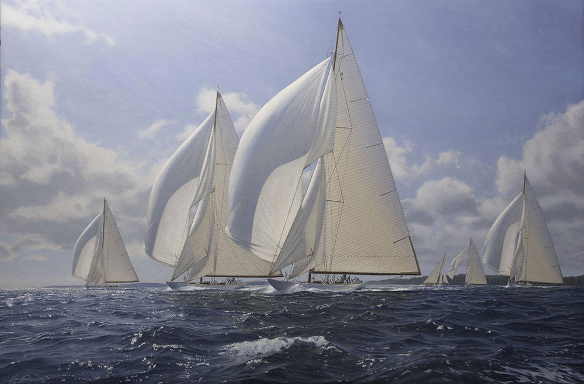 Spinnakers to Starboard June 17th 1930 by Shane Michael Couch