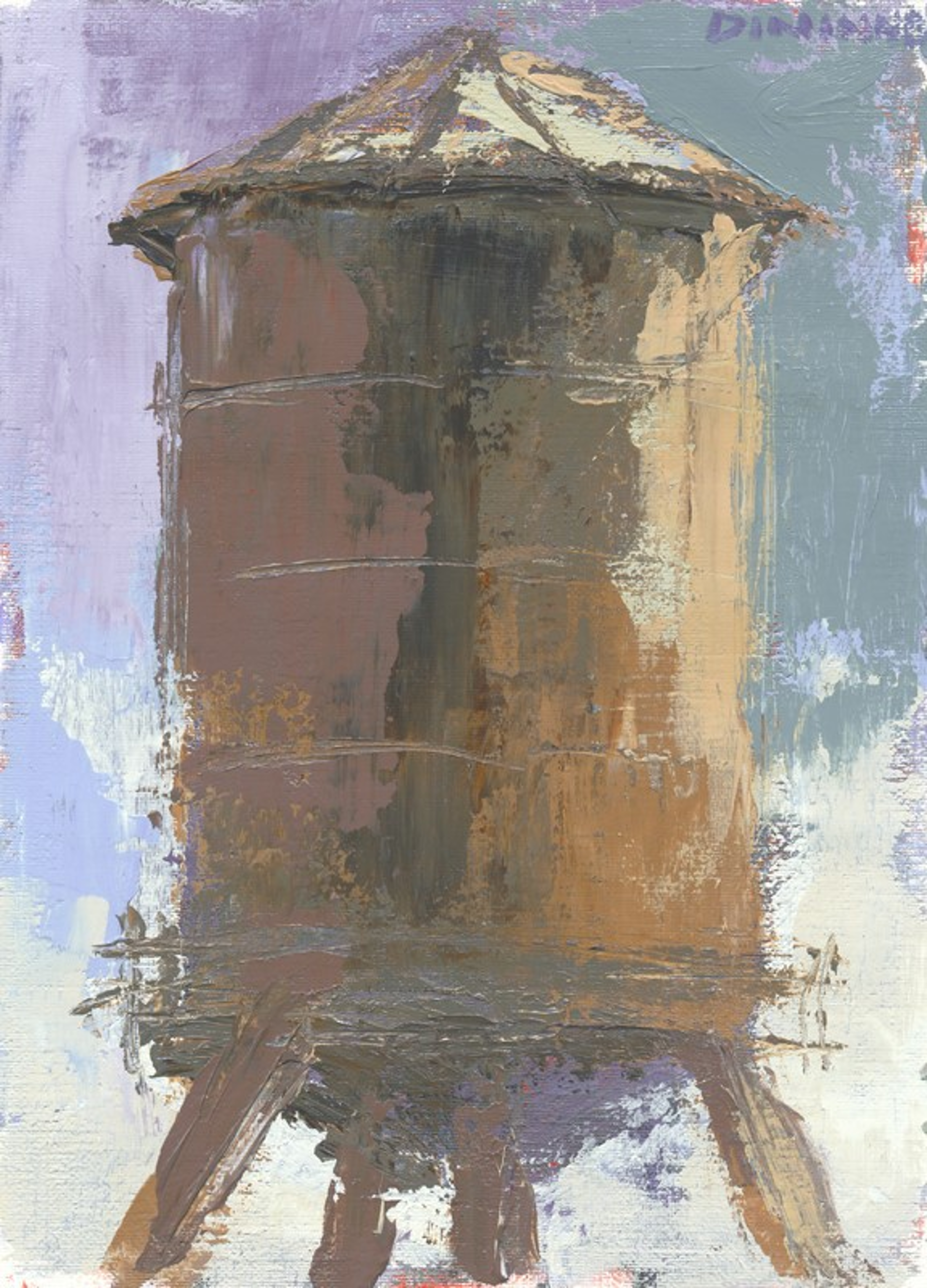 Brown Water Tower  by Steve Dininno