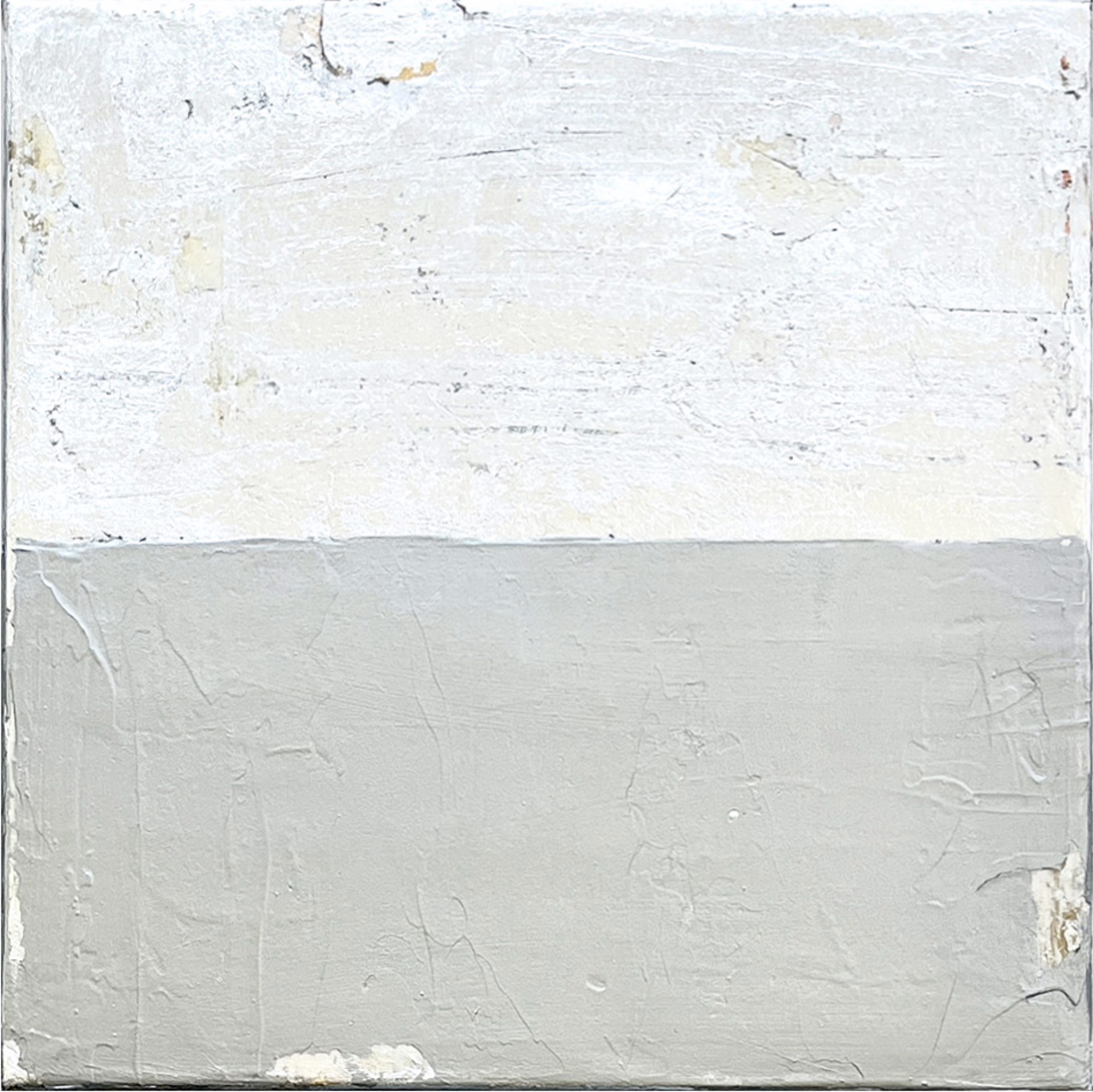 Silver and Silver (SS051) is 1 of 4 silver leaf mixed media panels from Japanese painter and artist Takefumi Hori.