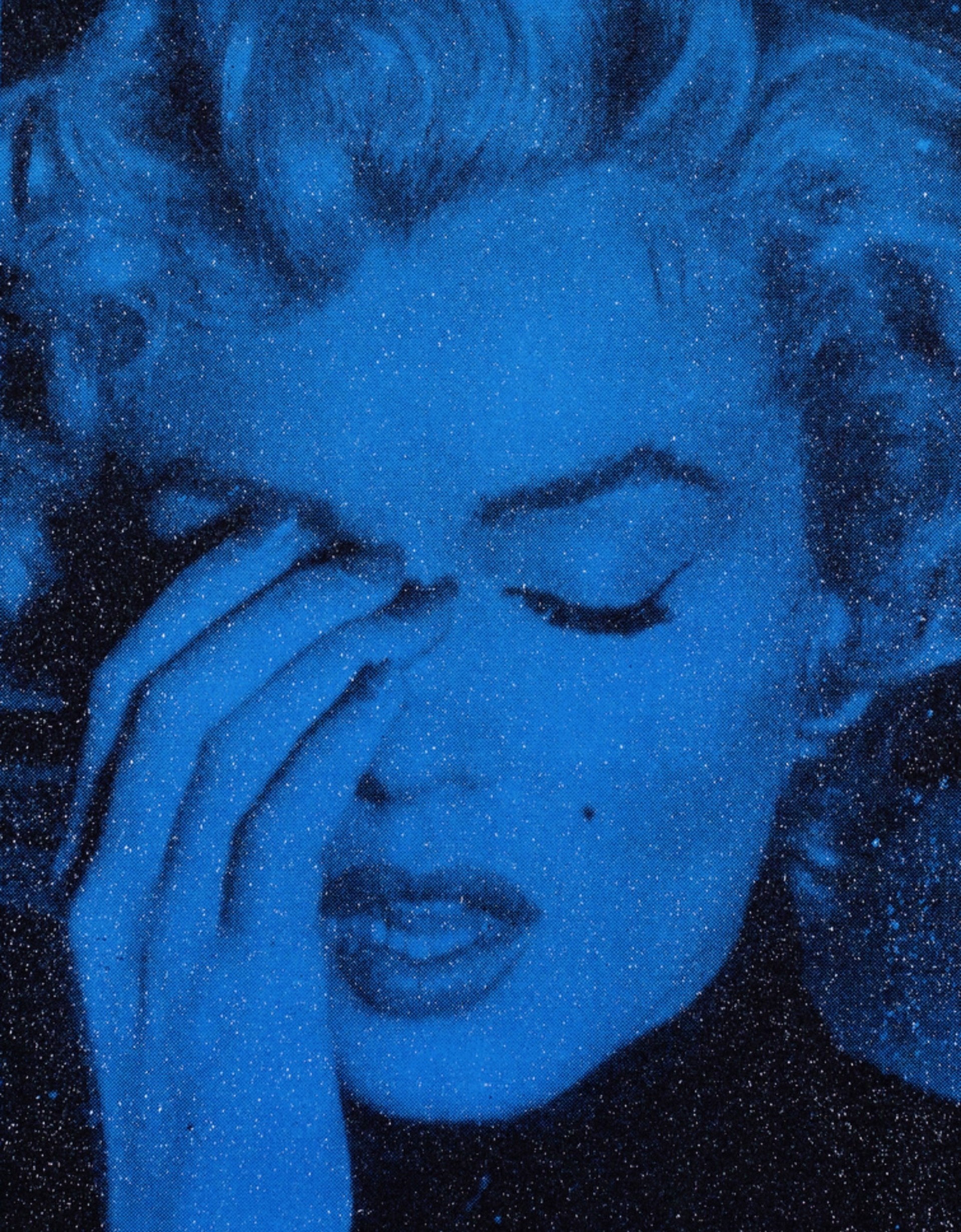 MARILYN CRYING CALIFORNIA - Pacifica Blue by Russell Young